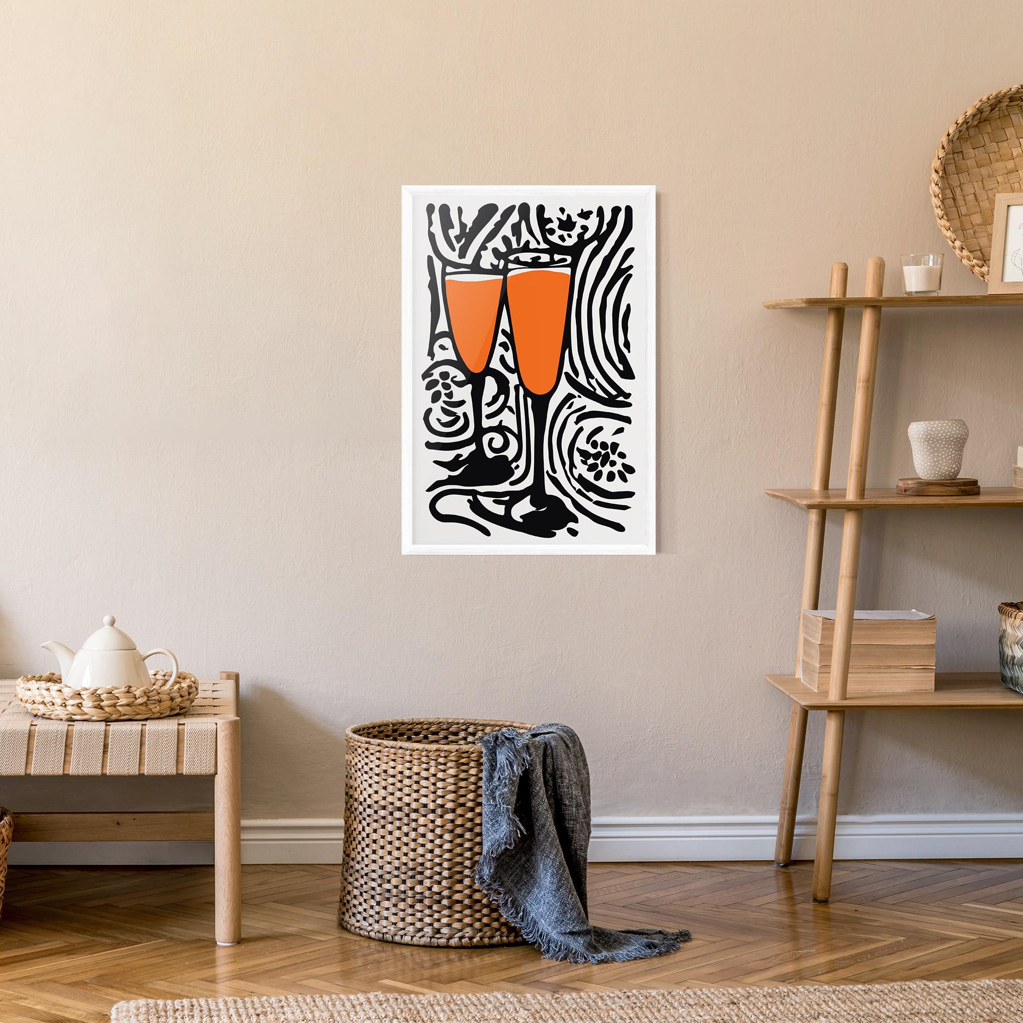 Gerahmte Poster Orange Grey Drink mockup 9