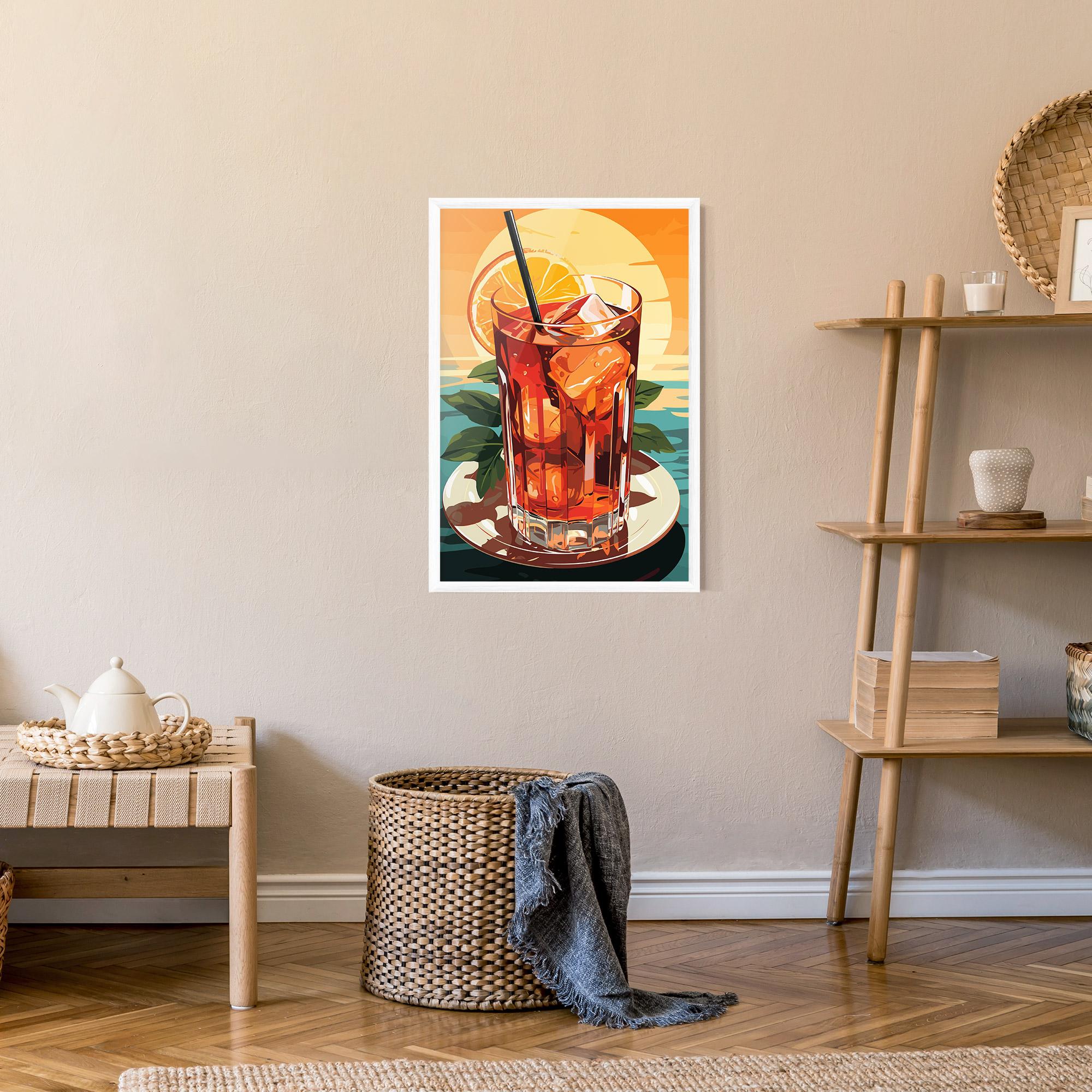Gerahmte Poster Sunset Cocktail mockup 9