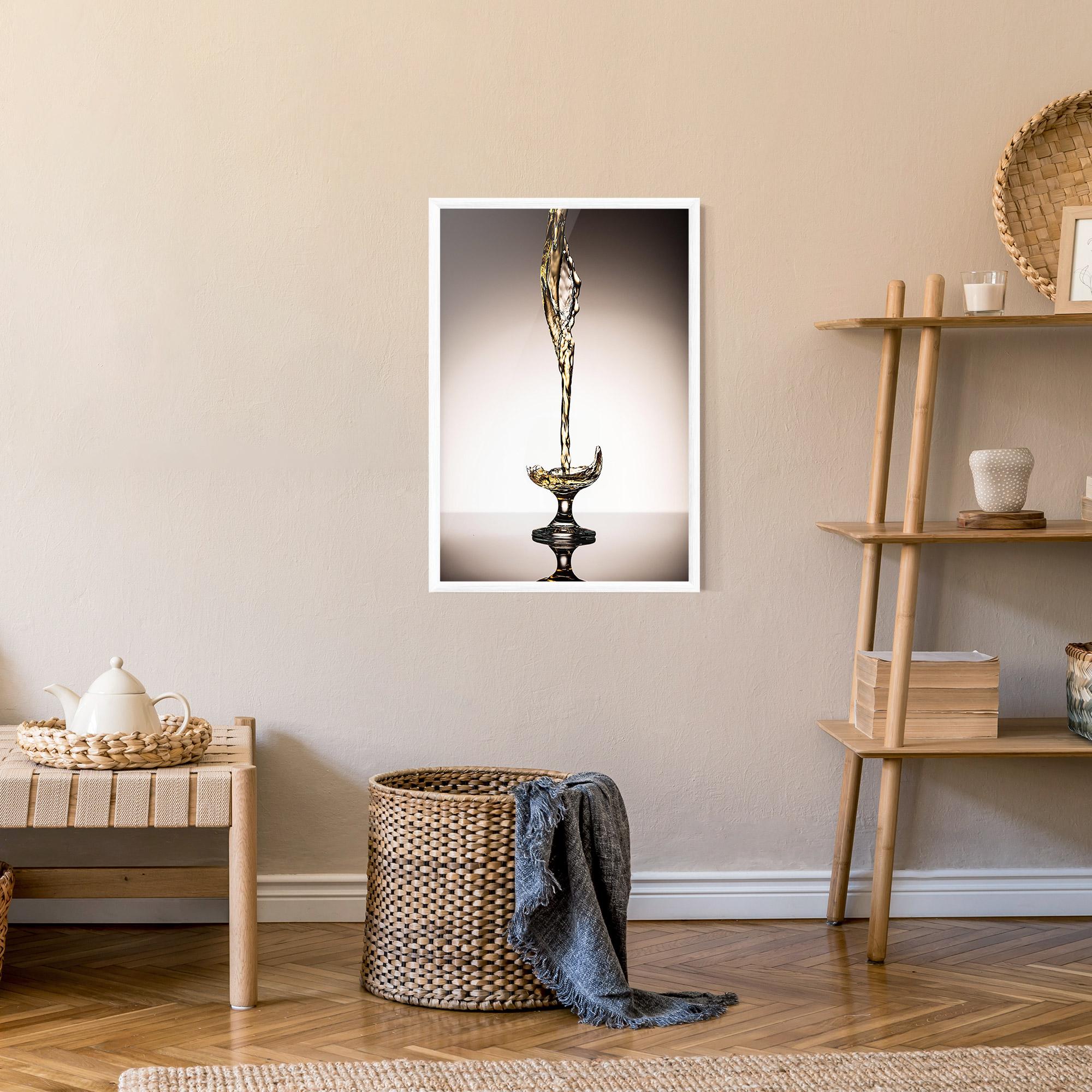 Gerahmte Poster White Wine Splash mockup 9