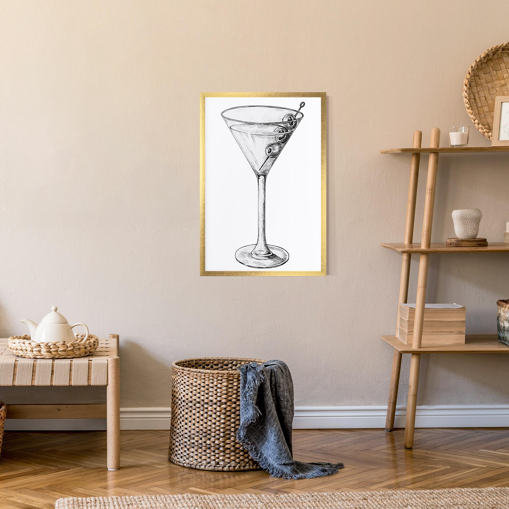 Gerahmte Poster Hand Drawn Glass mockup 9