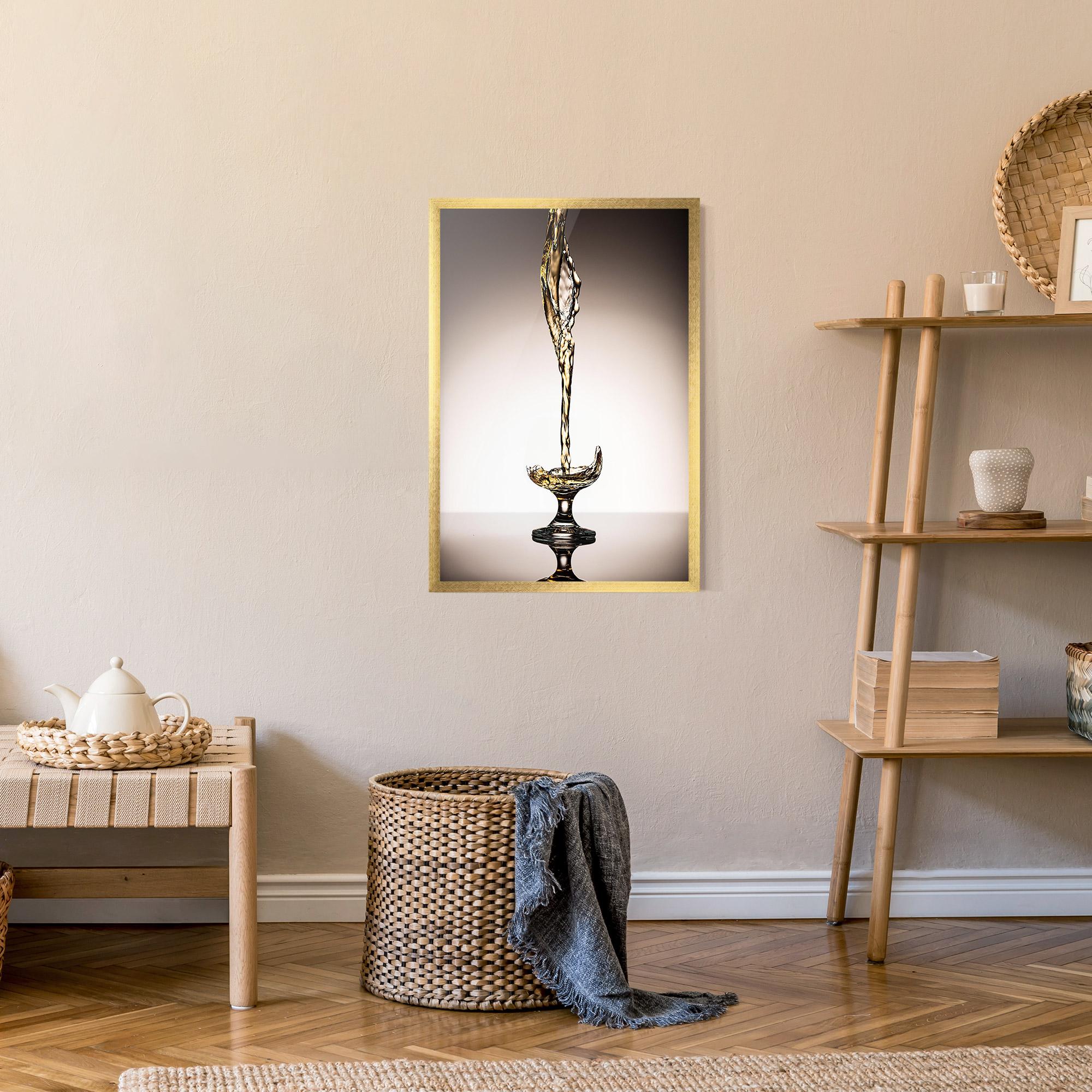 Gerahmte Poster White Wine Splash mockup 9