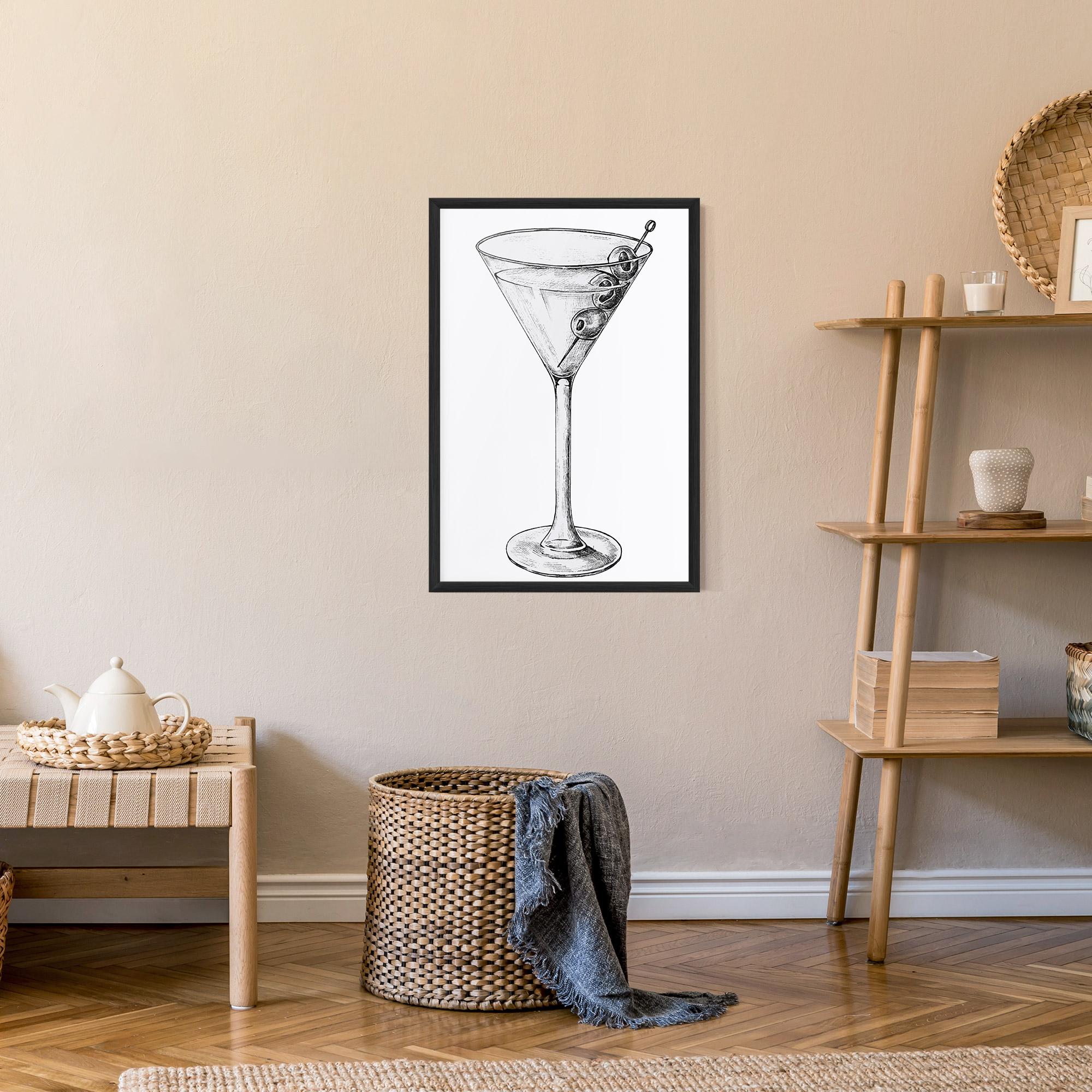 Gerahmte Poster Hand Drawn Glass mockup 9
