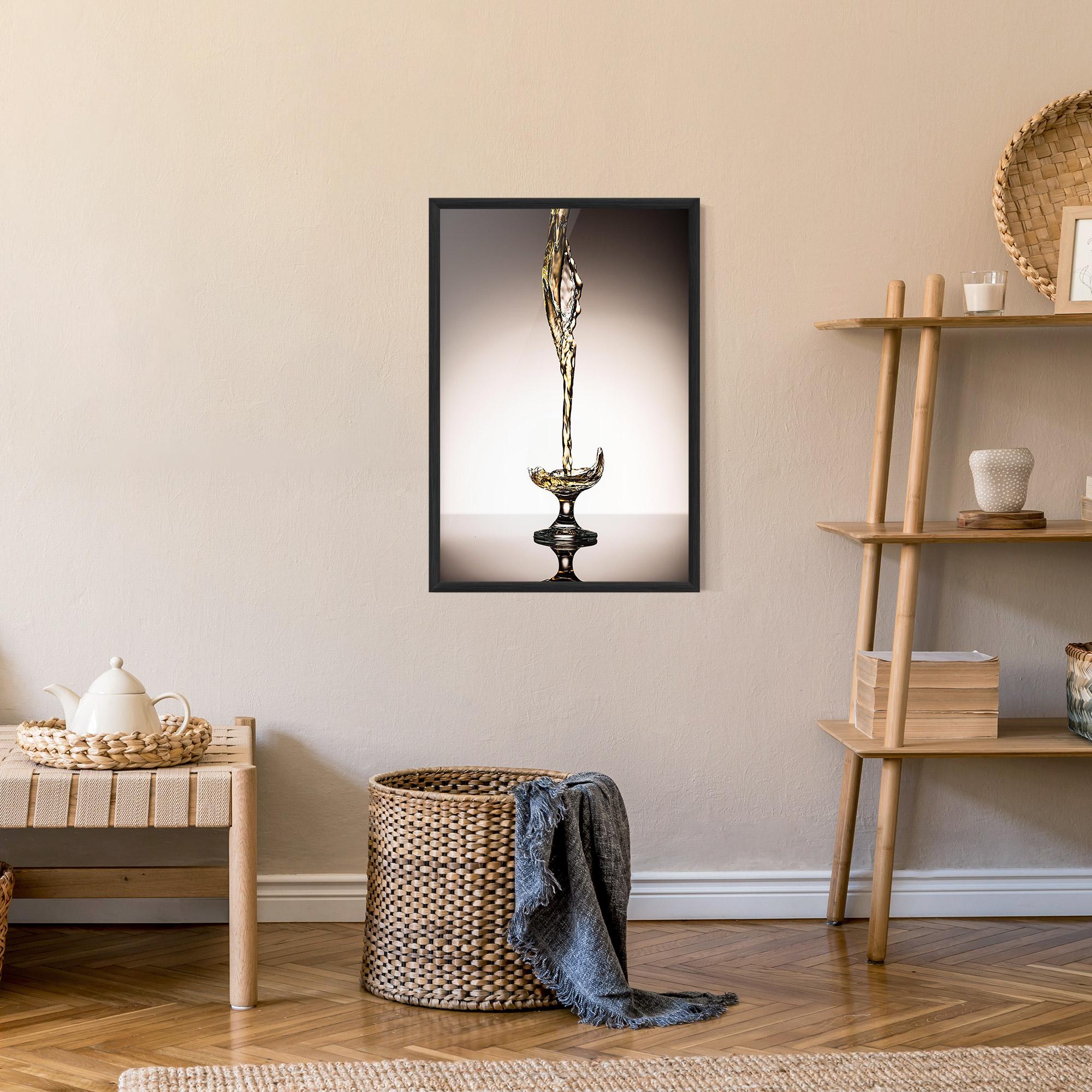 Gerahmte Poster White Wine Splash mockup 9