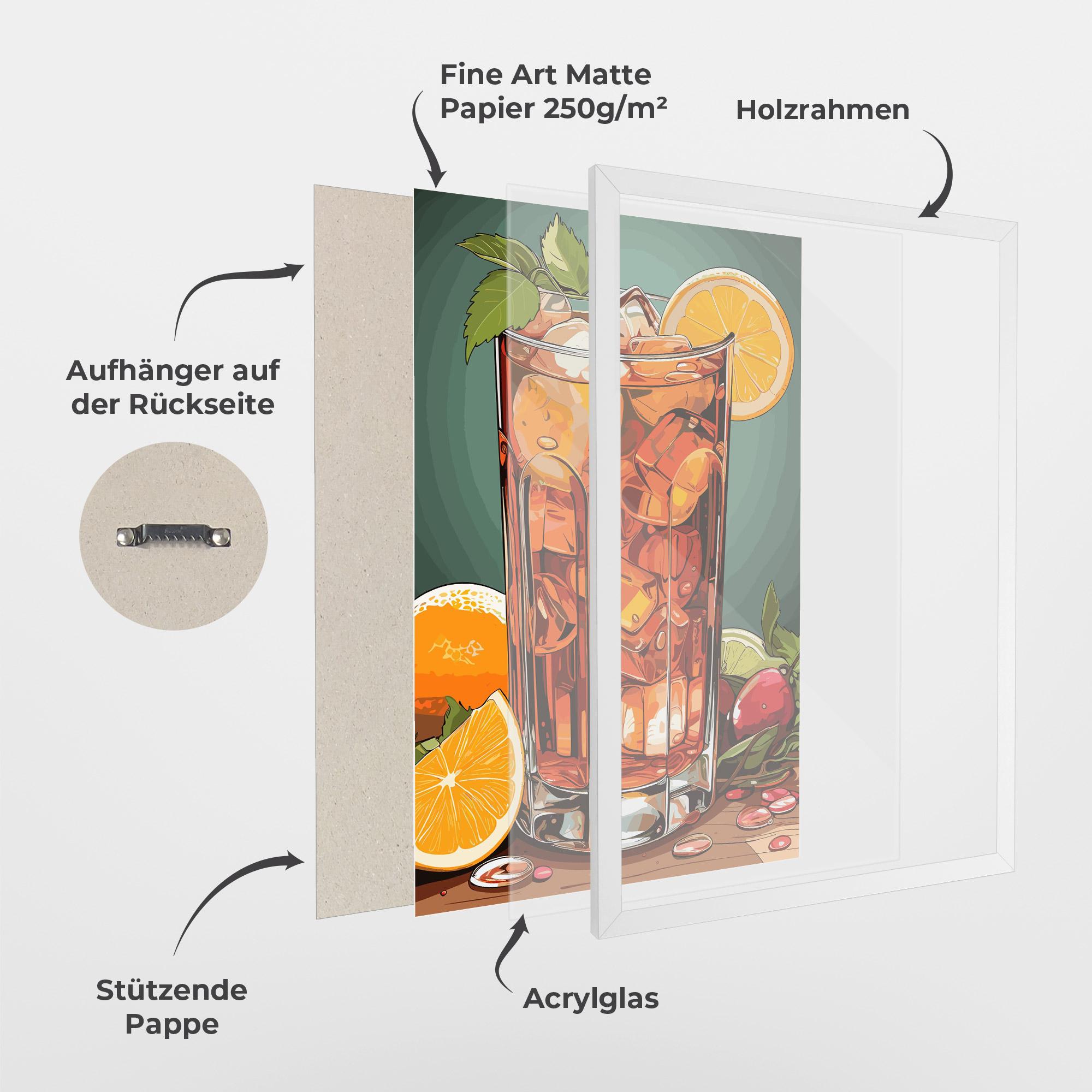 Gerahmte Poster Brown Cocktail mockup 1