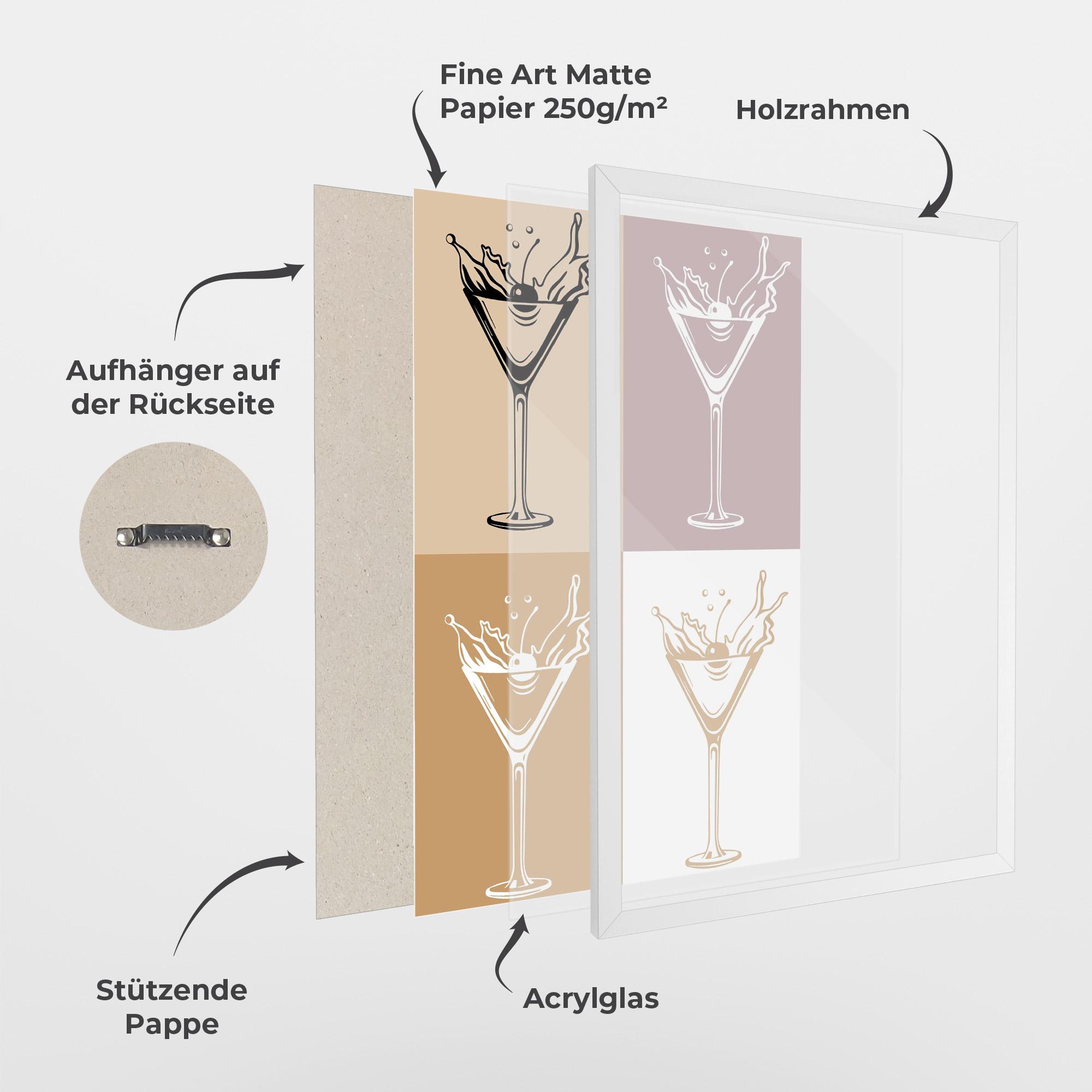 Gerahmte Poster Drinks Mix mockup 1