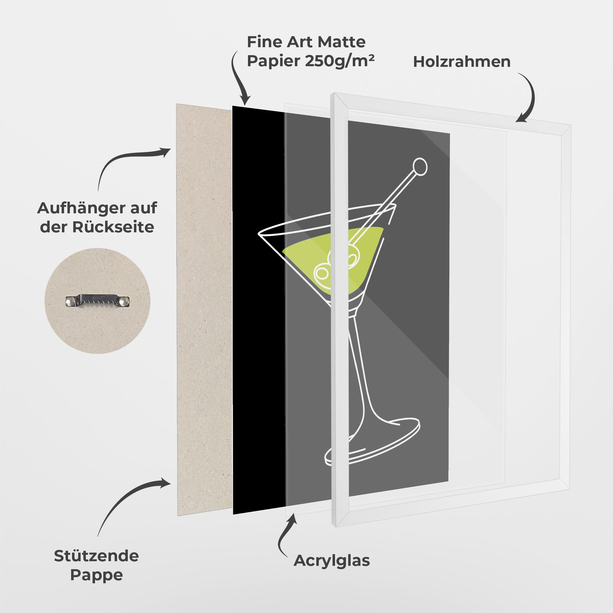 Gerahmte Poster Glass mockup 1