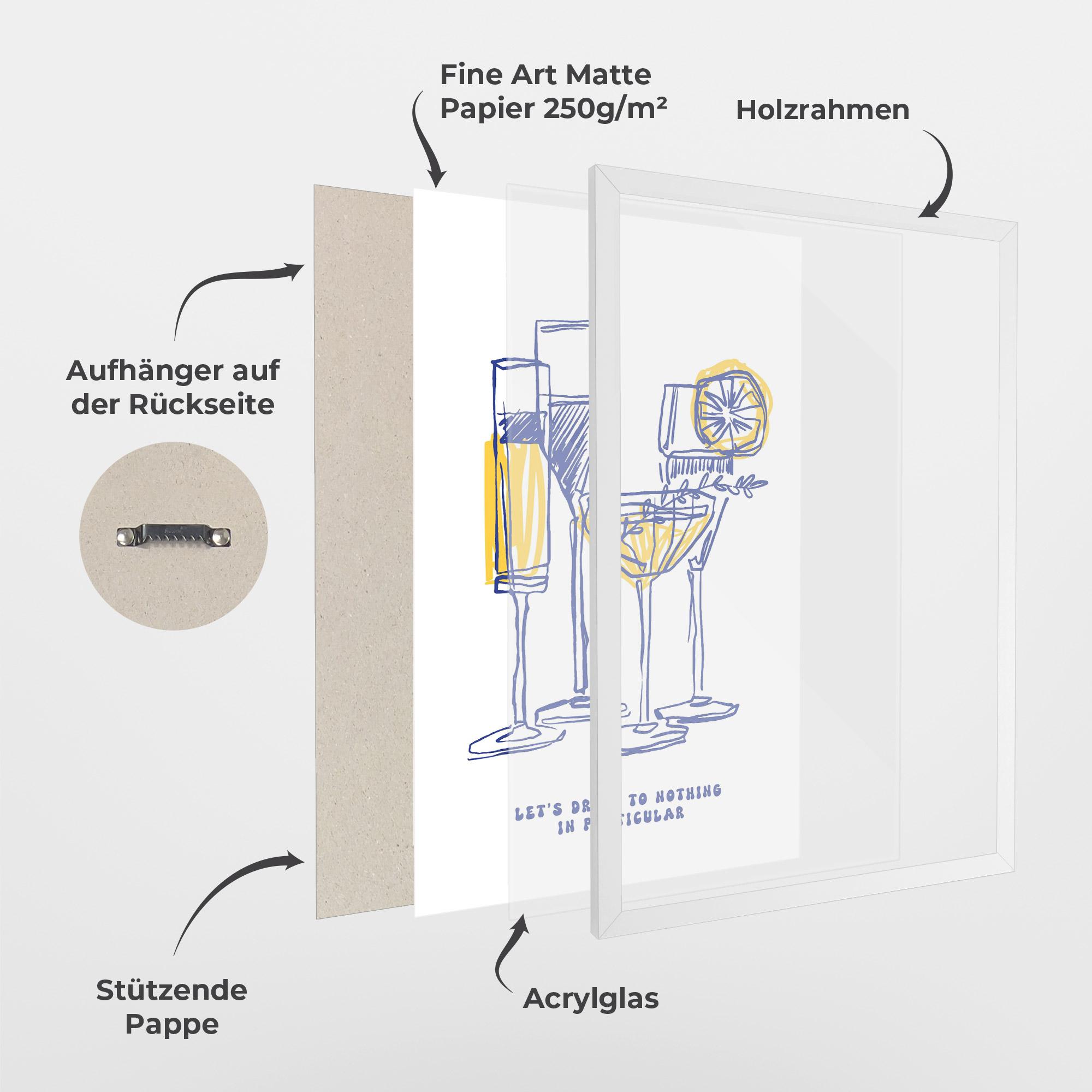 Gerahmte Poster Lets Drink mockup 1