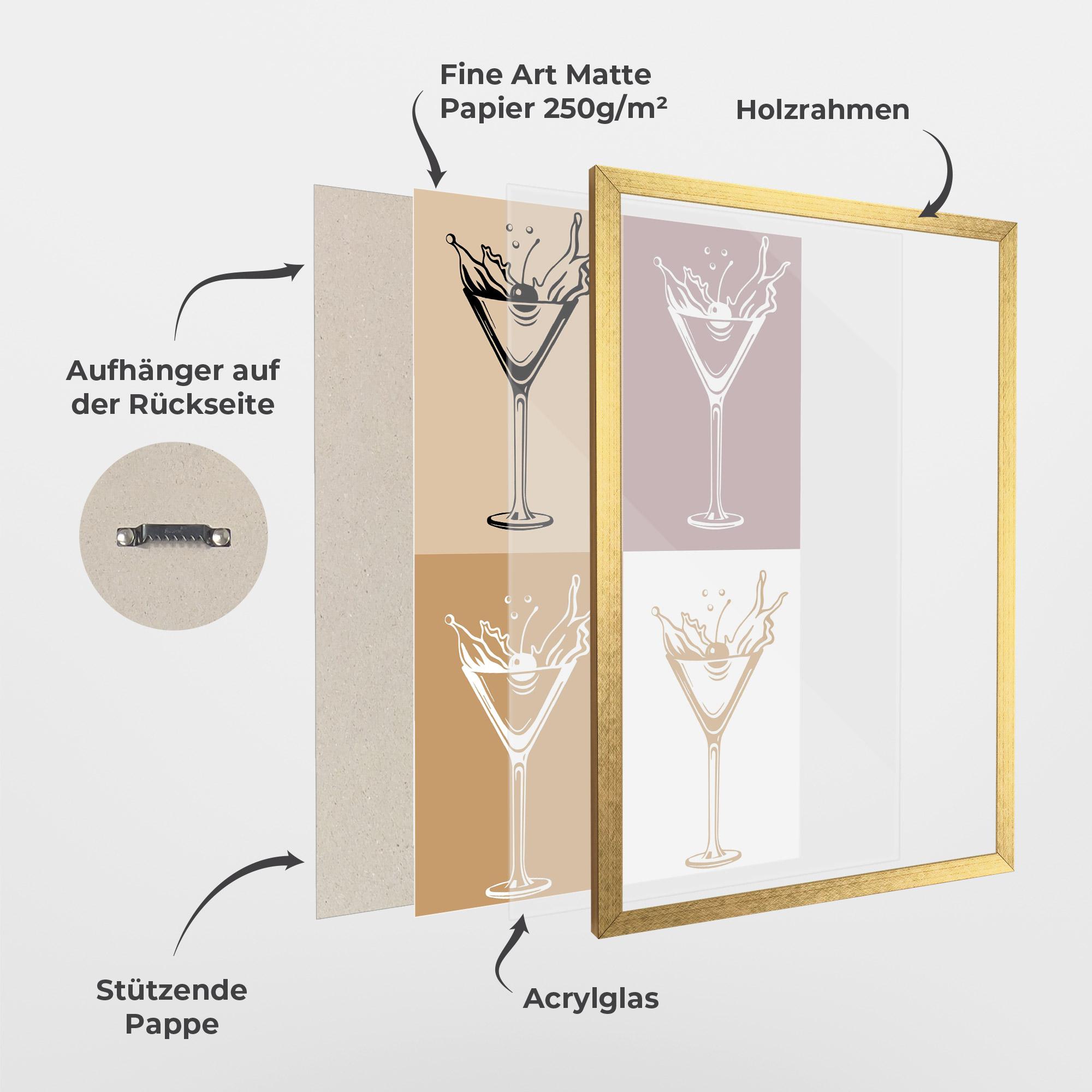 Gerahmte Poster Drinks Mix mockup 1