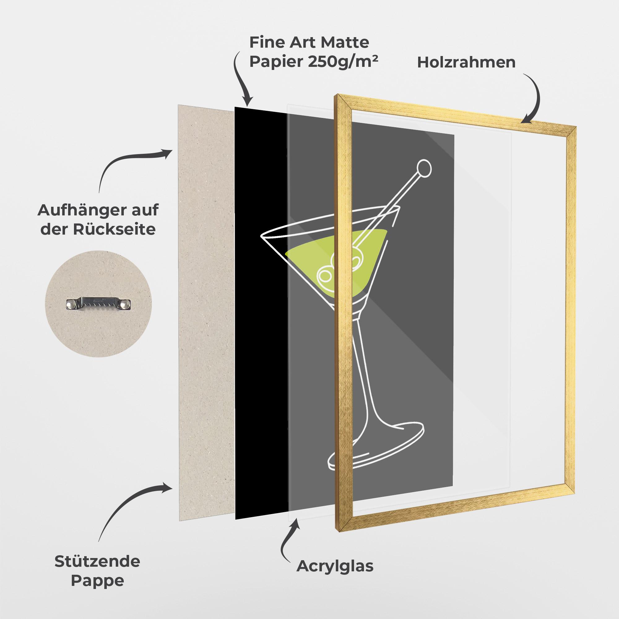 Gerahmte Poster Glass mockup 1