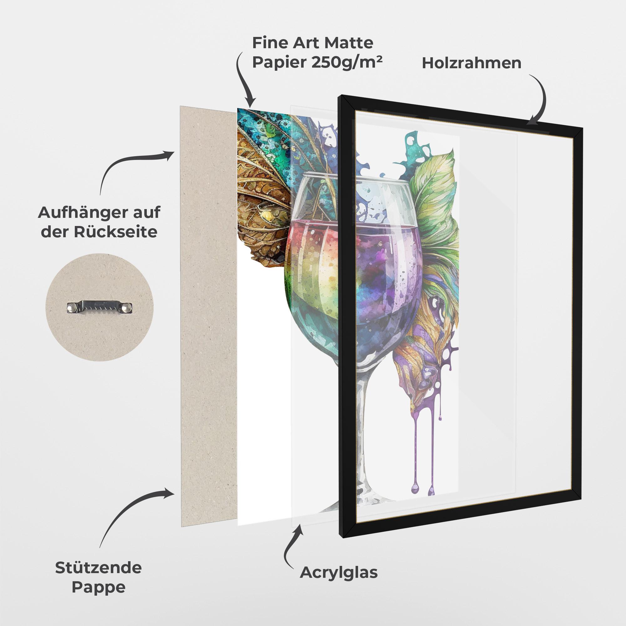 Gerahmte Poster Colorful Drink mockup 1