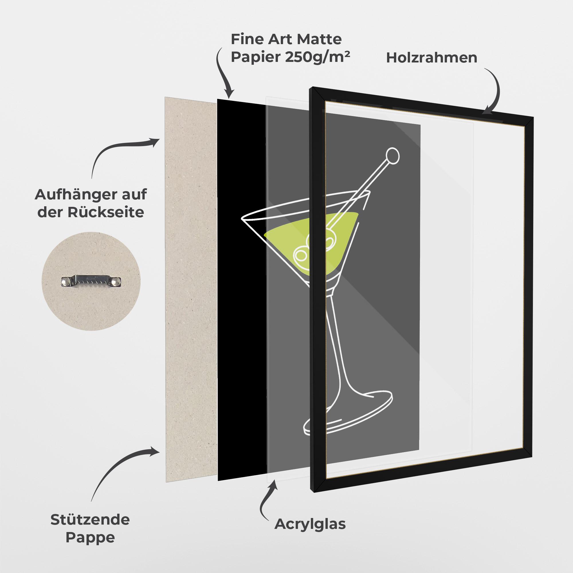 Gerahmte Poster Glass mockup 1