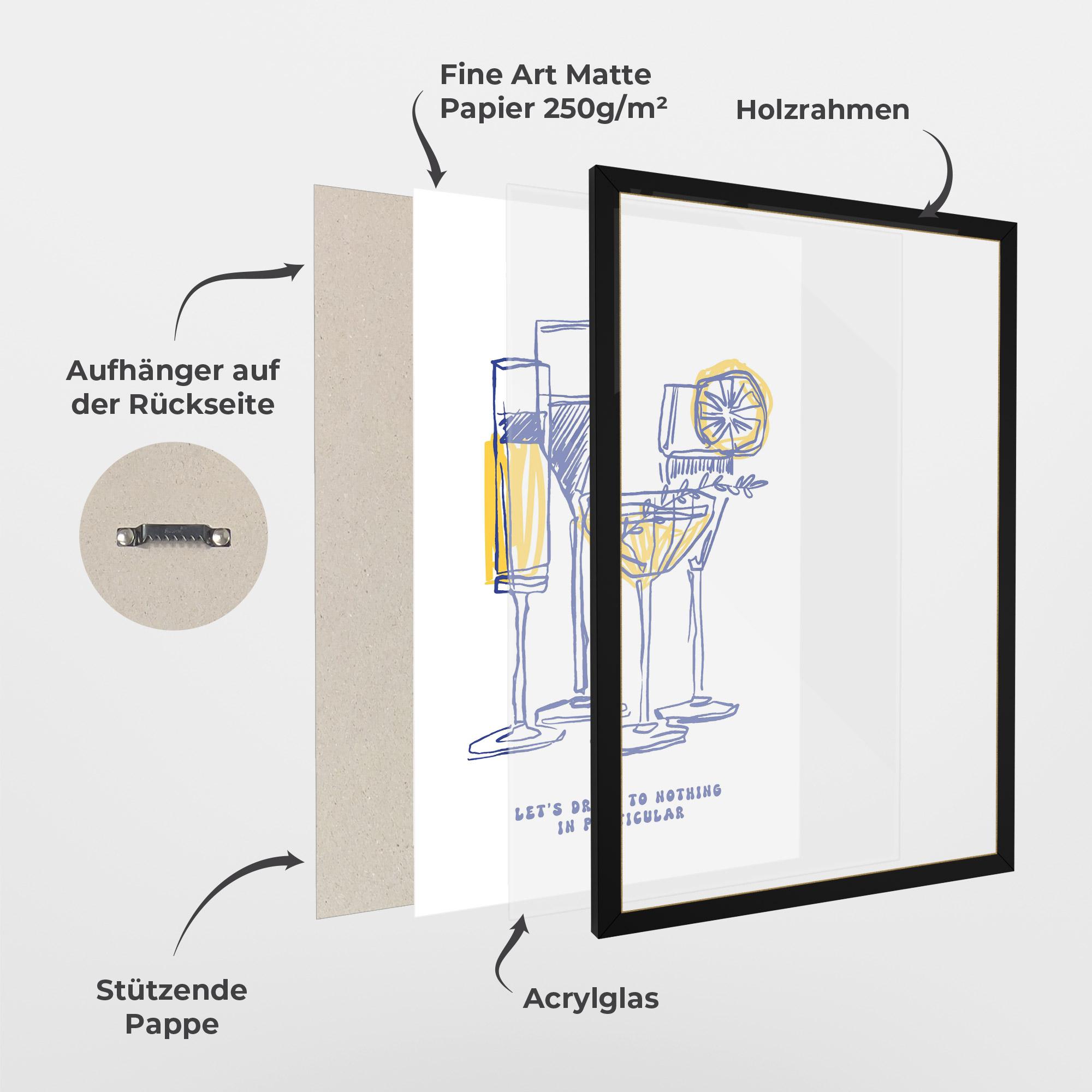 Gerahmte Poster Lets Drink mockup 1