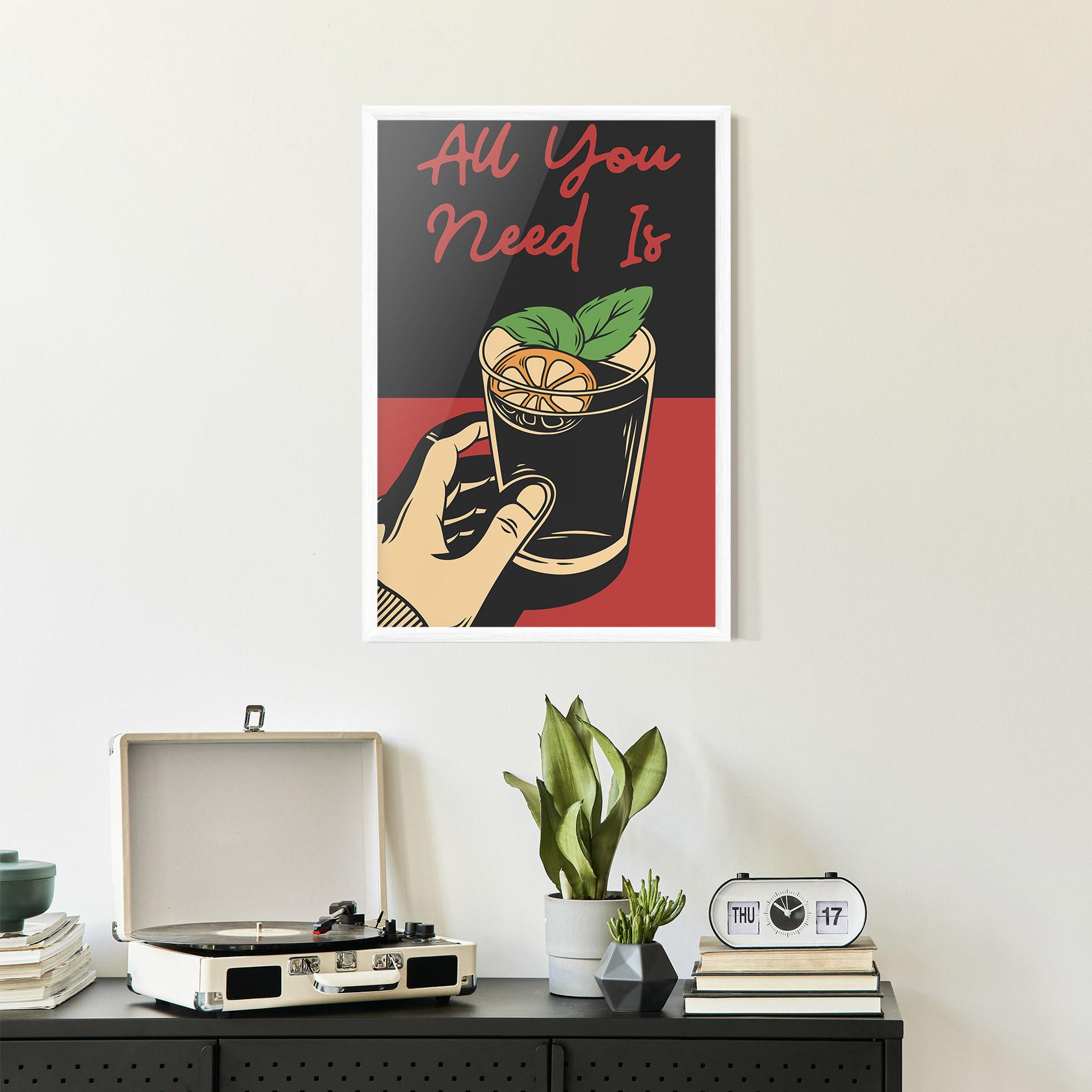 Gerahmte Poster All U Need mockup 2