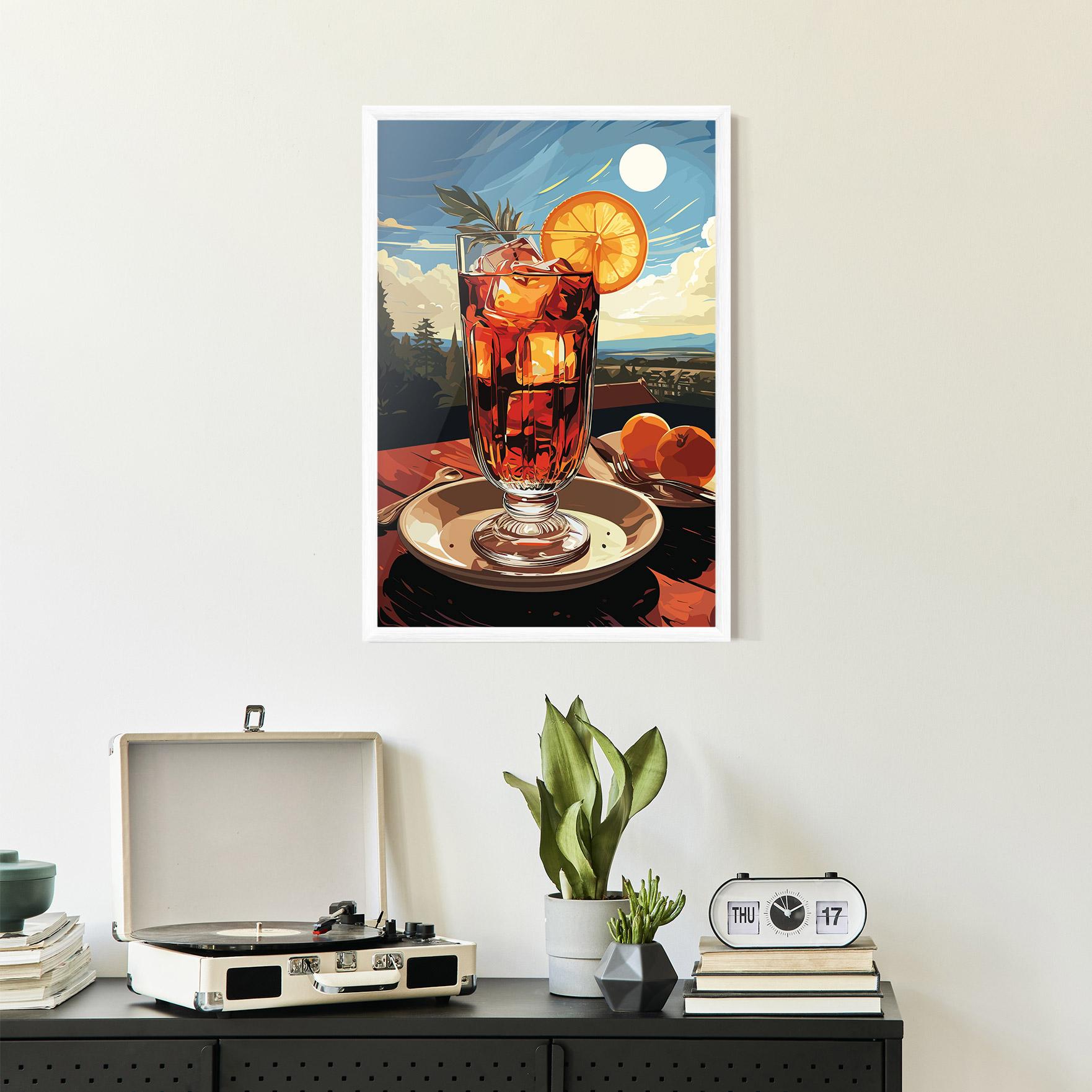 Gerahmte Poster Cocktail Orange mockup 2