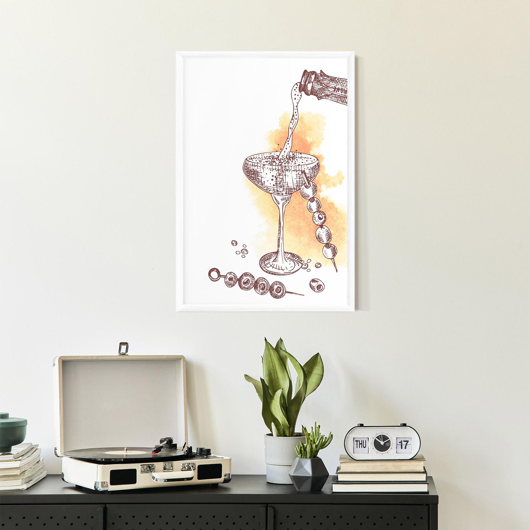 Gerahmte Poster Cocktail mockup 2