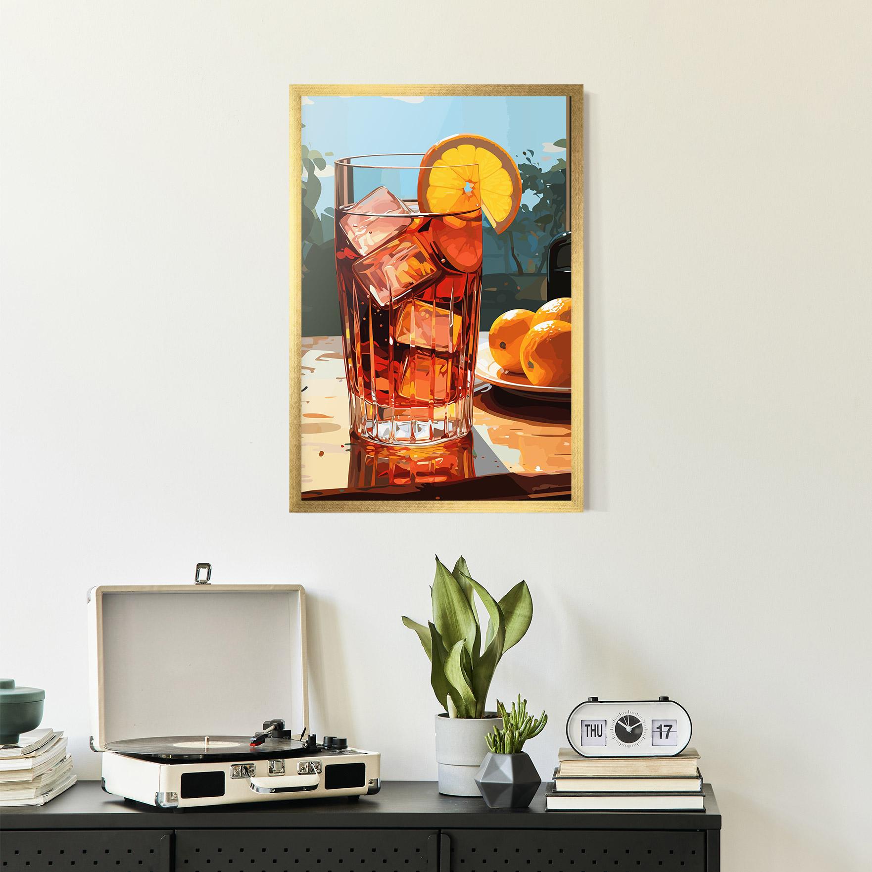 Gerahmte Poster Cocktail Art mockup 2