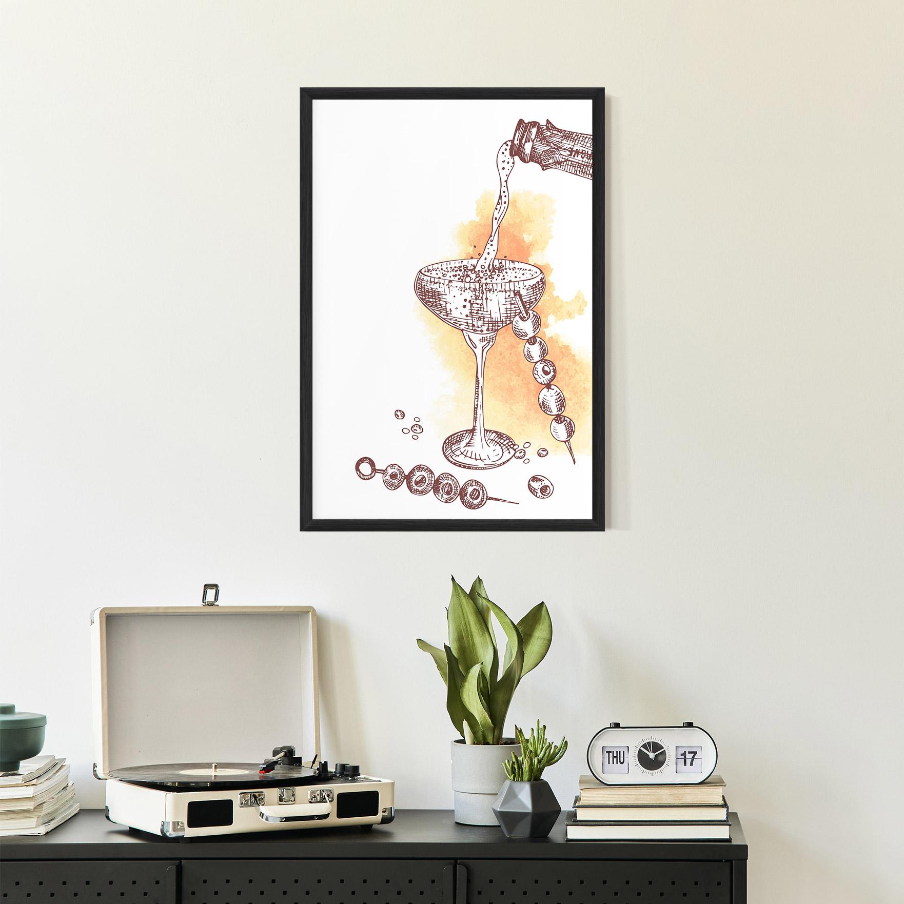 Gerahmte Poster Cocktail mockup 2