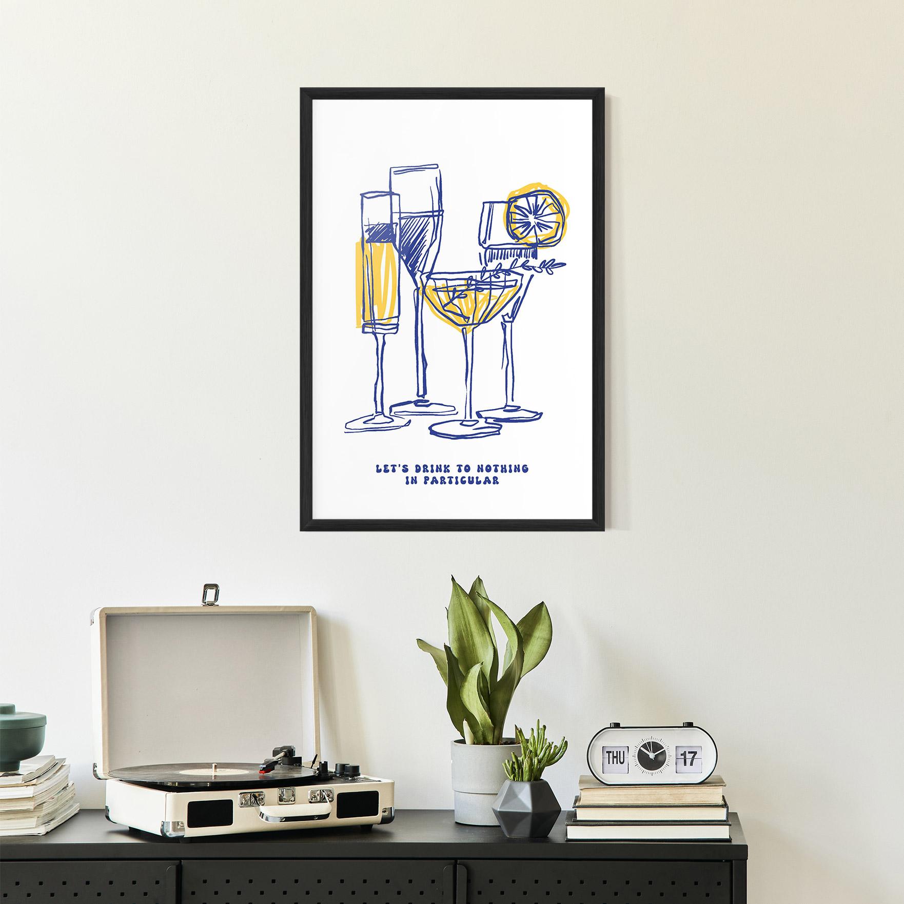 Gerahmte Poster Lets Drink mockup 2