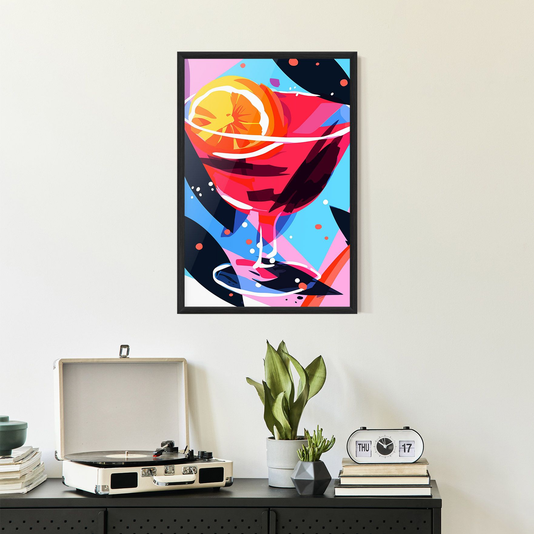 Red Cocktail Art mockup 2