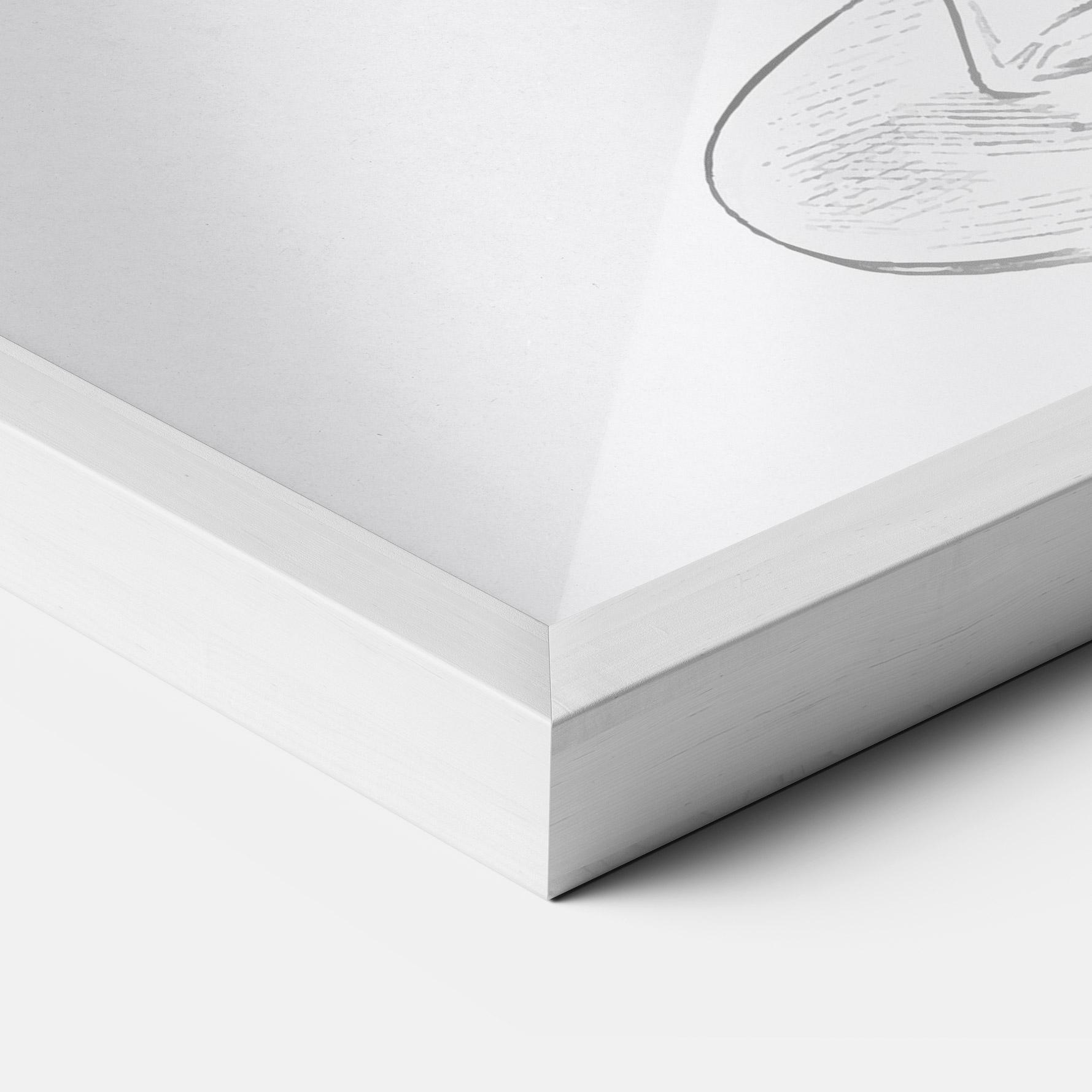 Gerahmte Poster Hand Drawn Glass mockup 3