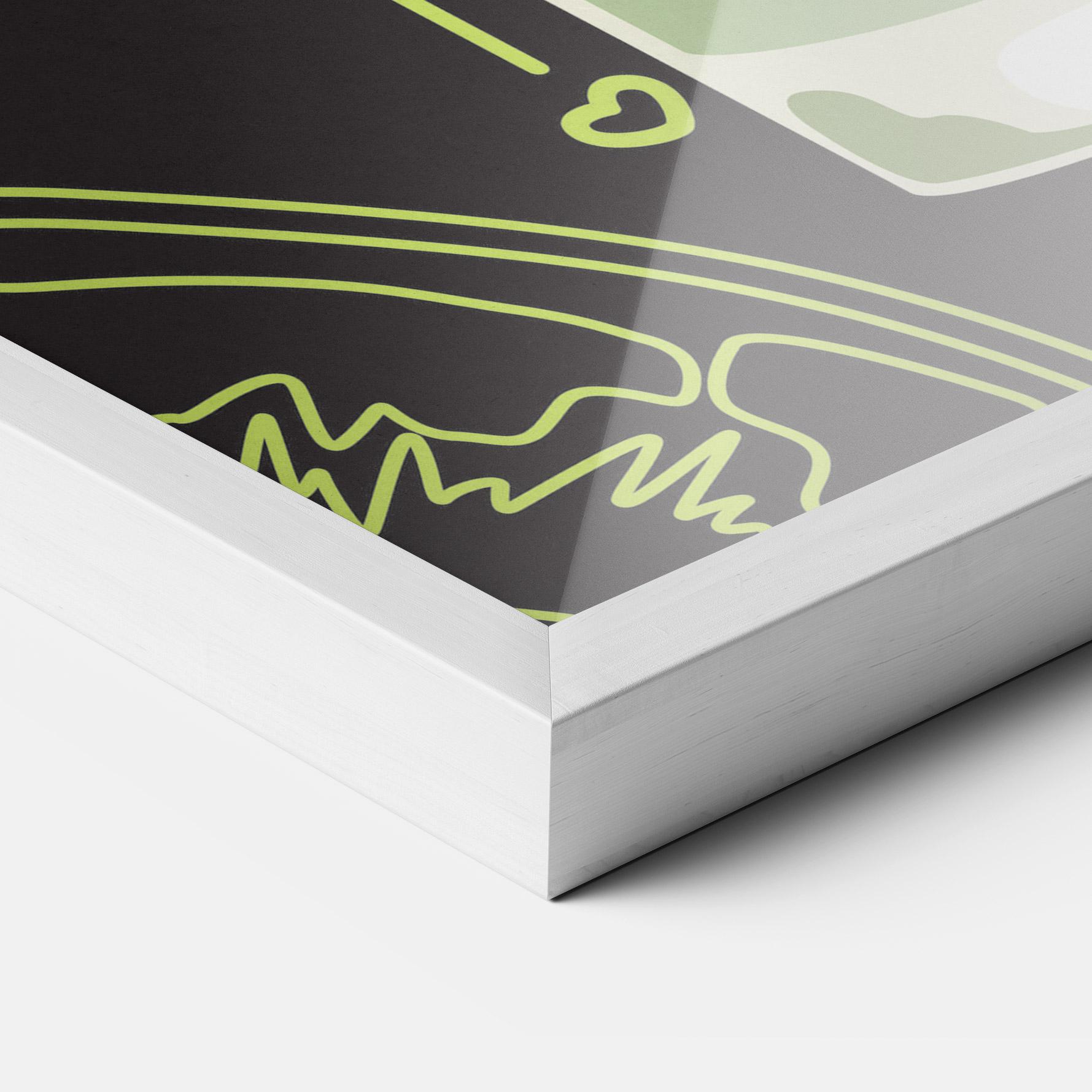 Gerahmte Poster Kiwi Drink mockup 3