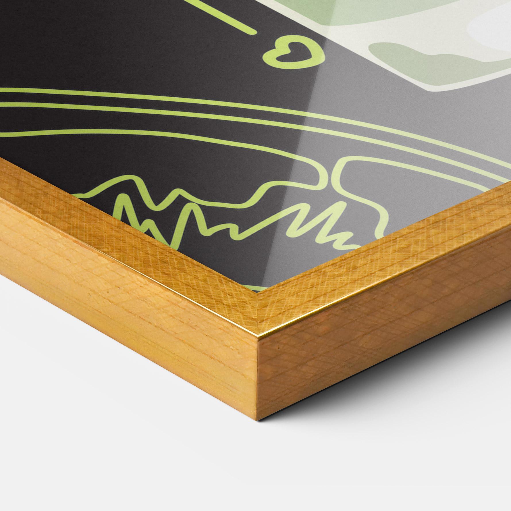 Gerahmte Poster Kiwi Drink mockup 3