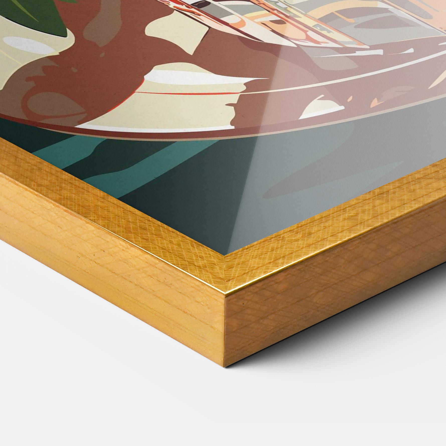 Gerahmte Poster Sunset Cocktail mockup 3