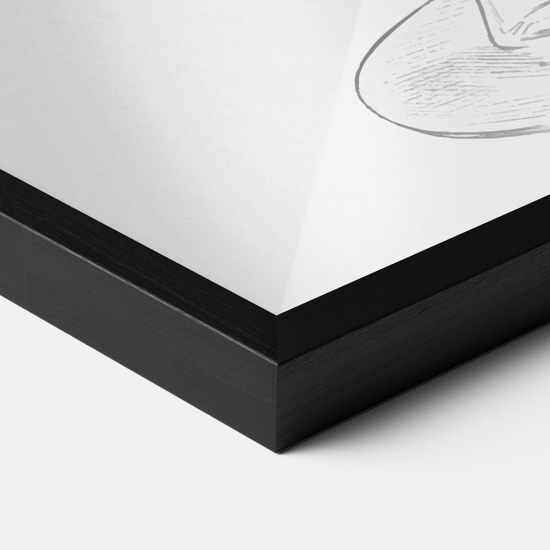 Gerahmte Poster Hand Drawn Glass mockup 3