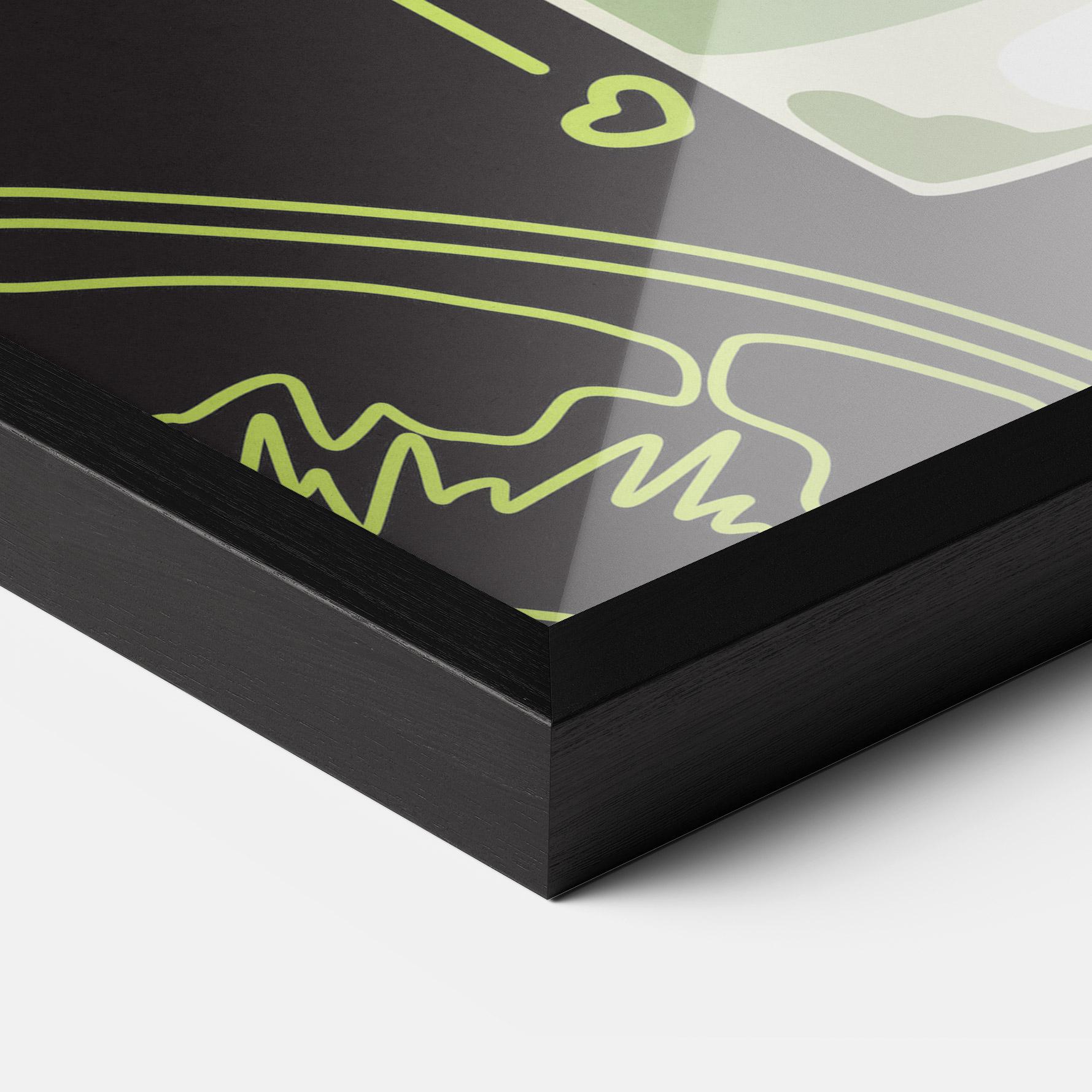 Gerahmte Poster Kiwi Drink mockup 3