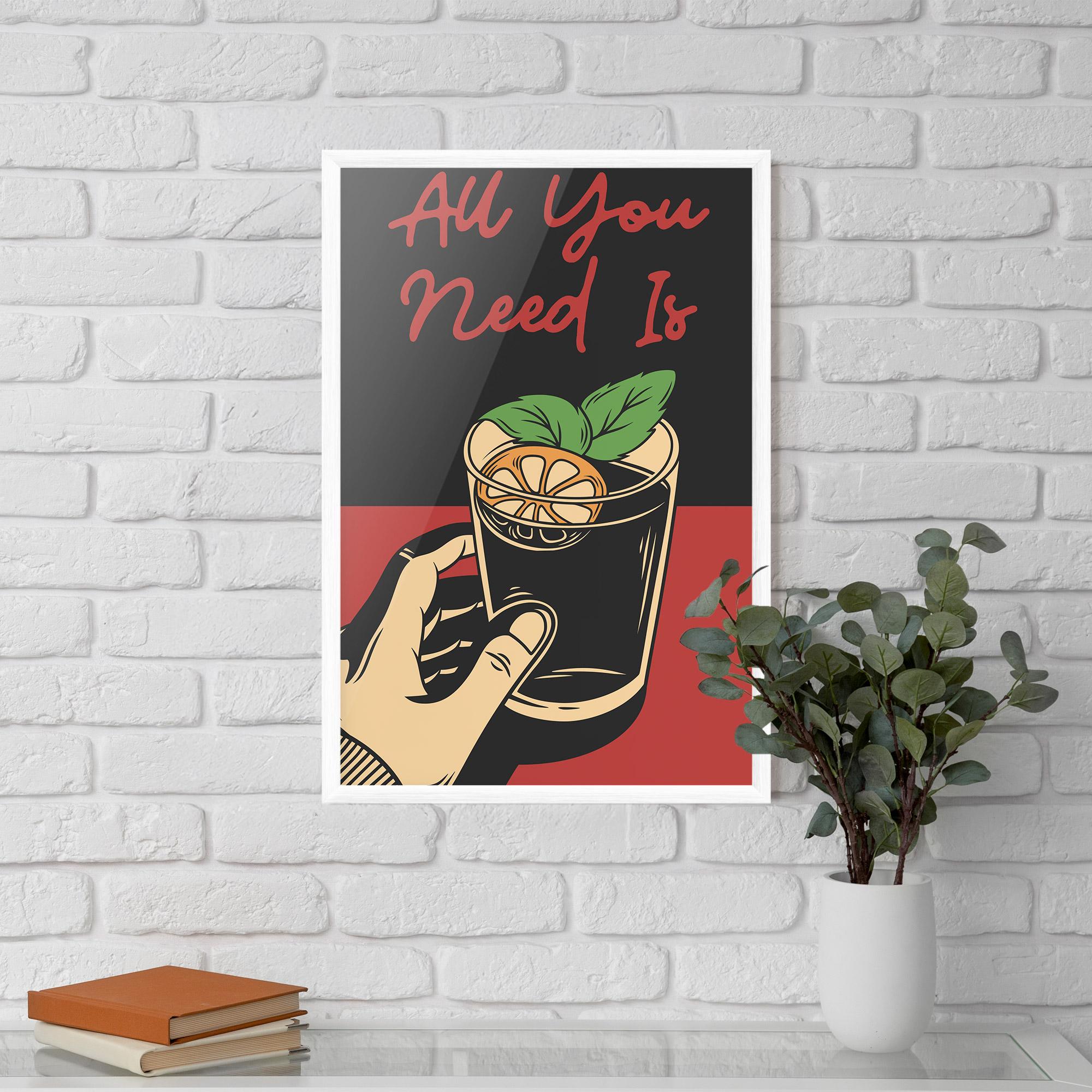 Gerahmte Poster All U Need mockup 5