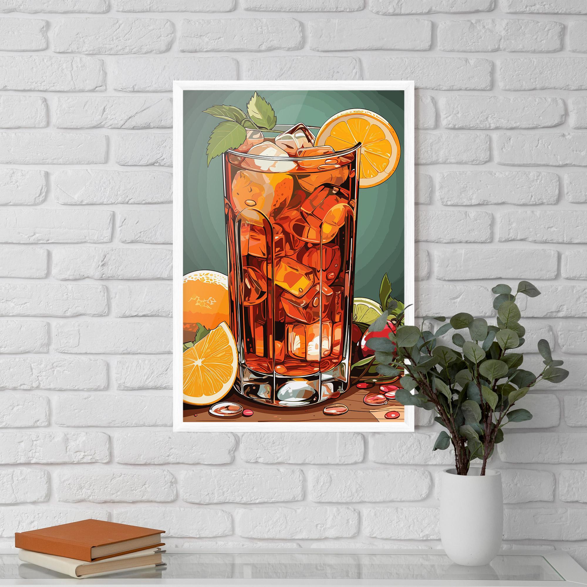 Gerahmte Poster Brown Cocktail mockup 5