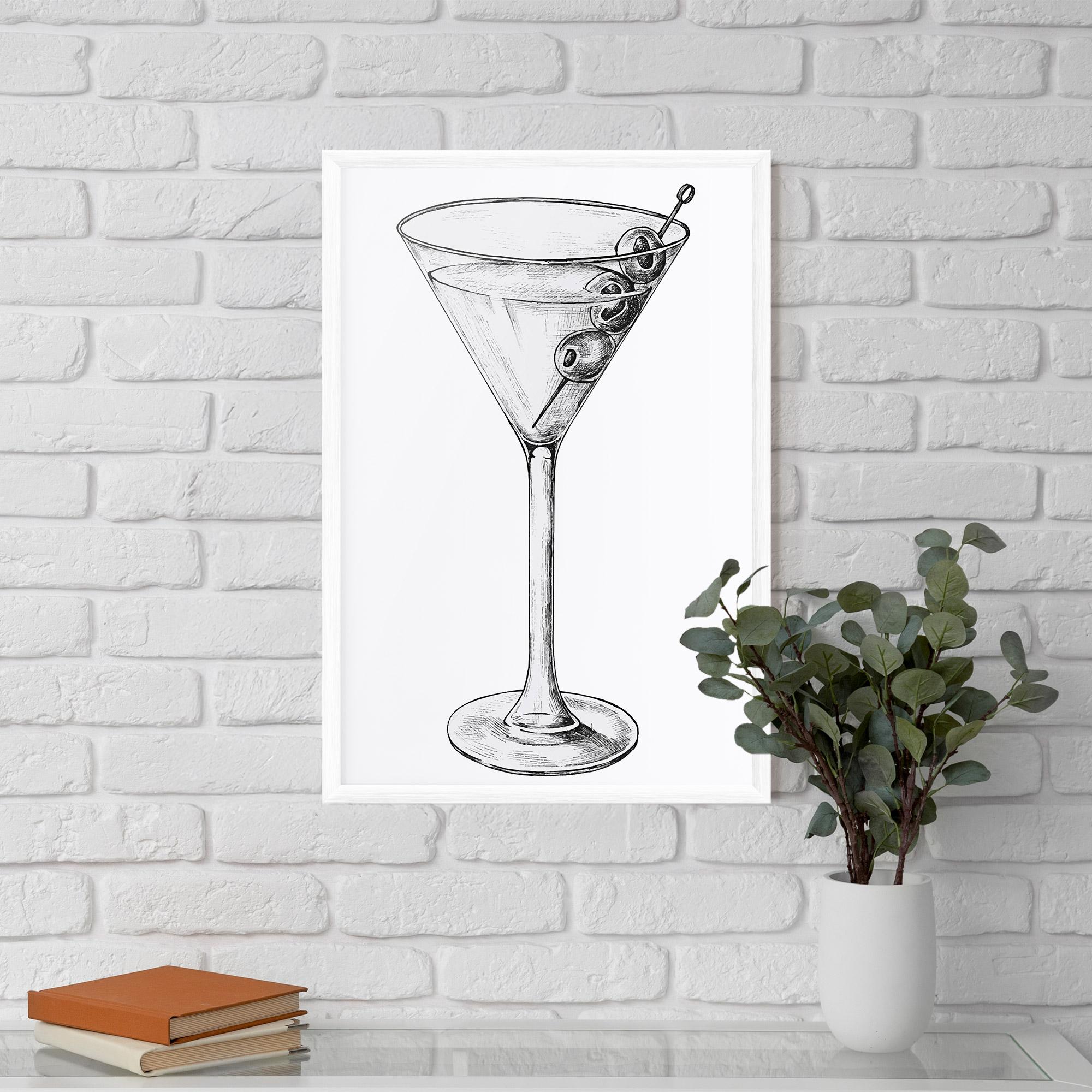 Gerahmte Poster Hand Drawn Glass mockup 5