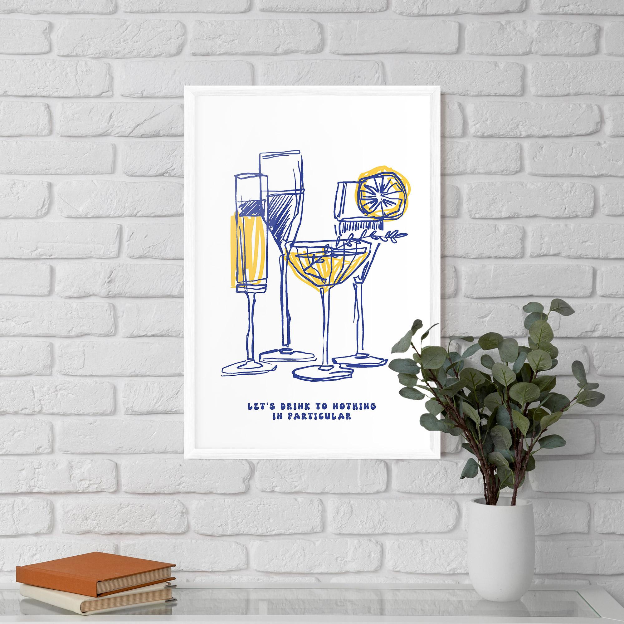 Gerahmte Poster Lets Drink mockup 5