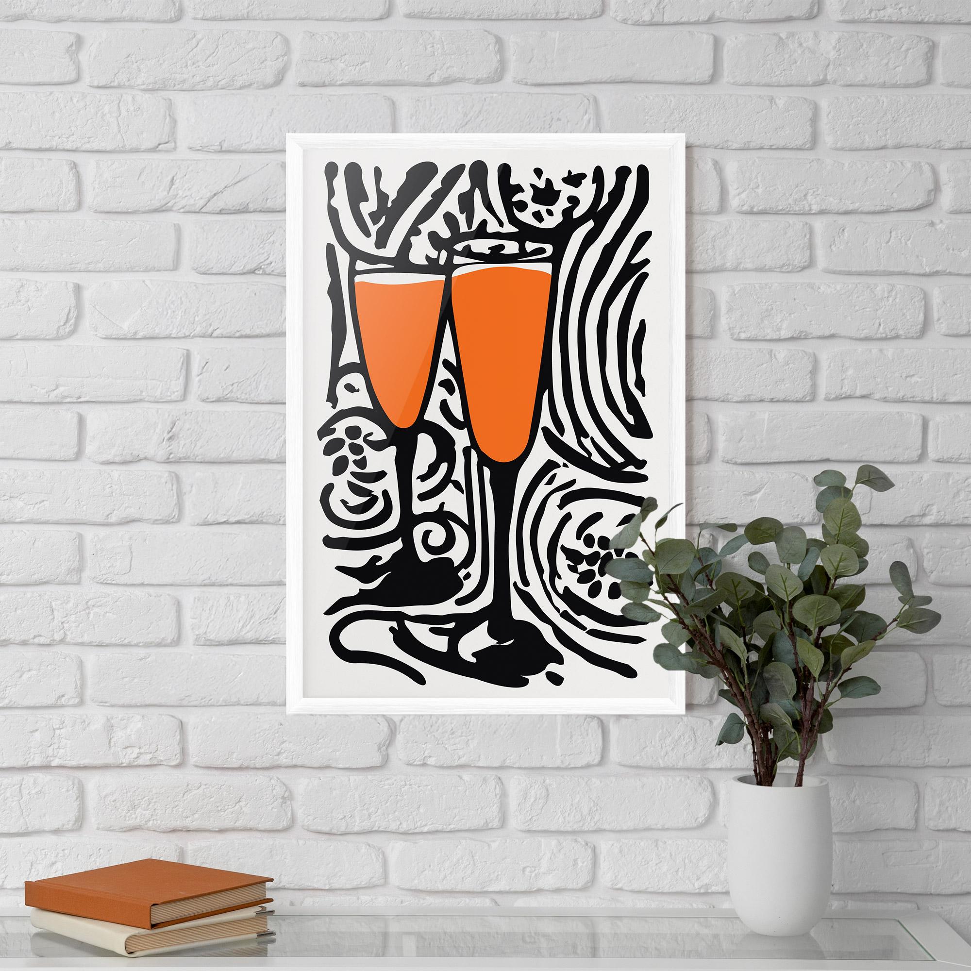 Gerahmte Poster Orange Grey Drink mockup 5