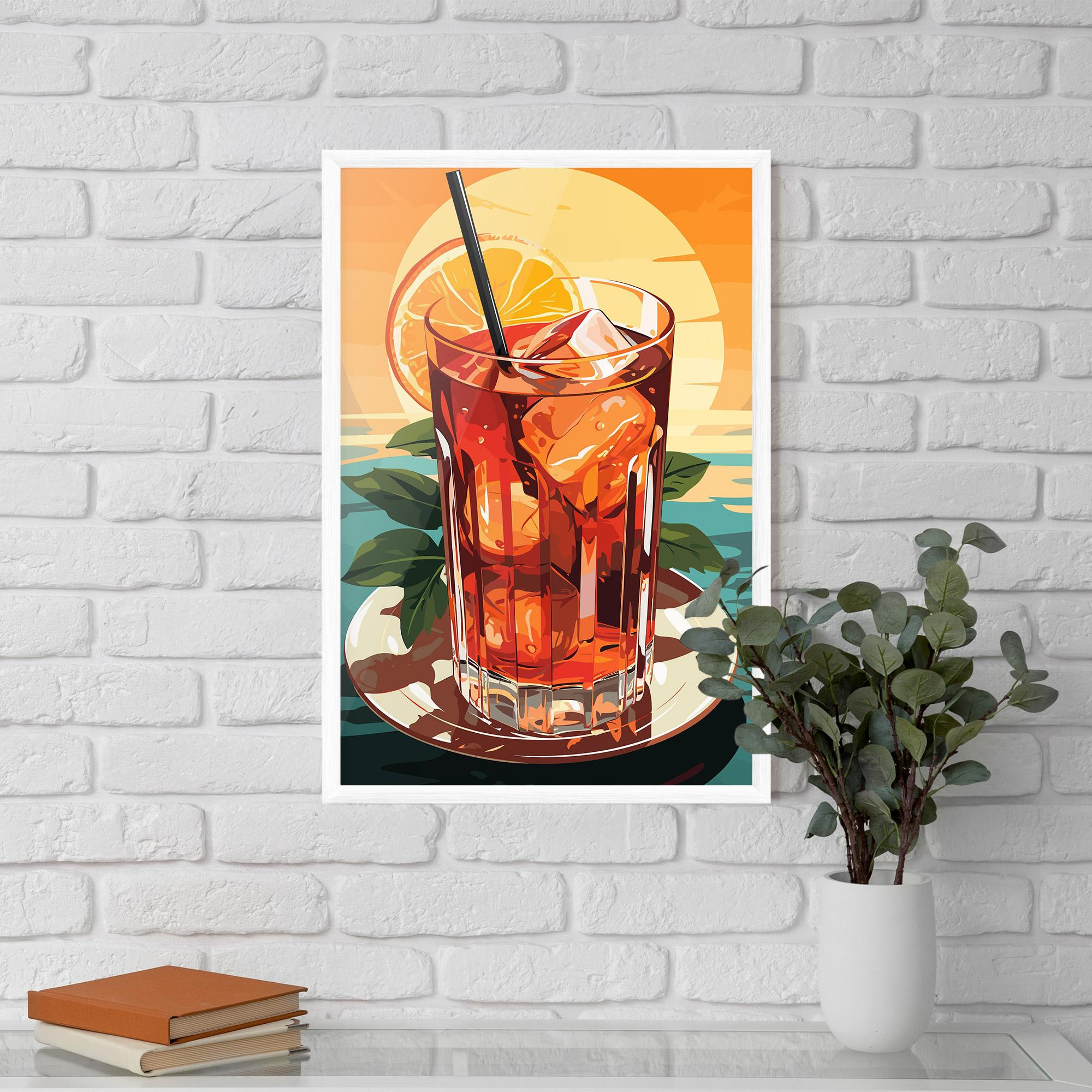 Gerahmte Poster Sunset Cocktail mockup 5