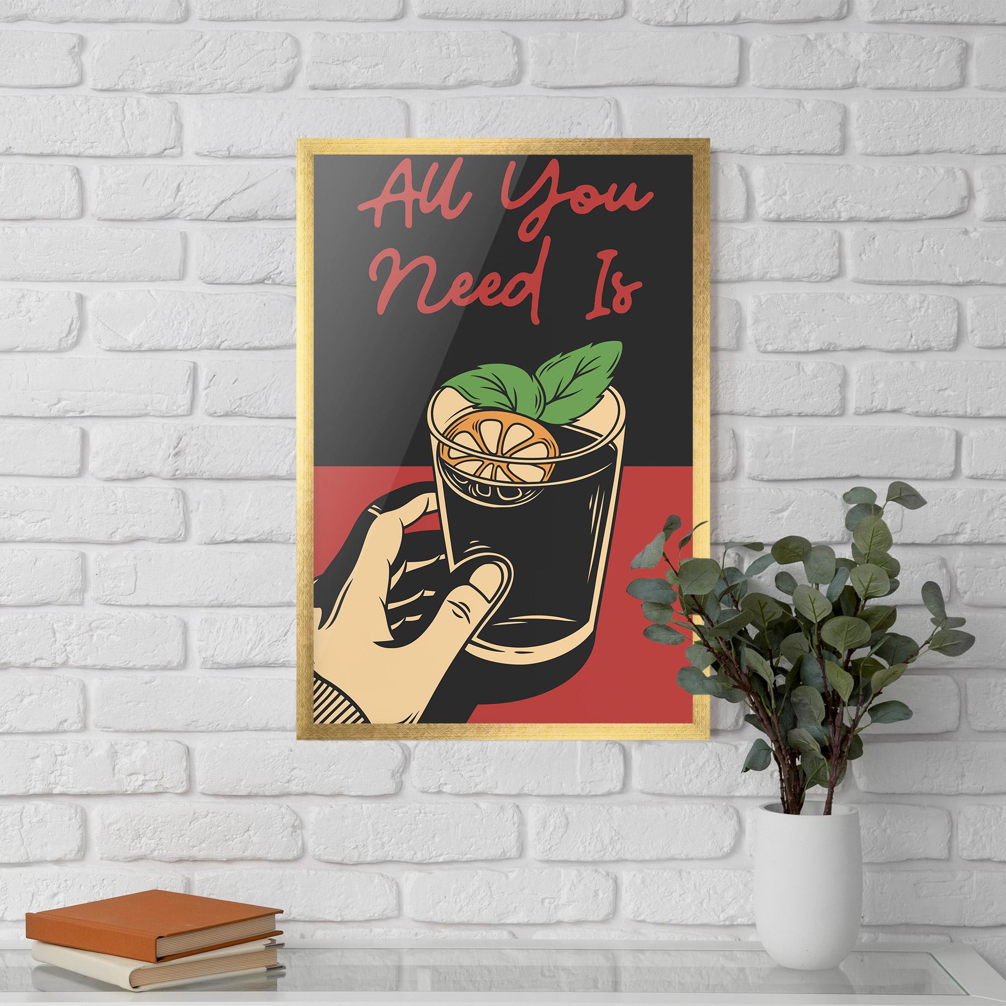 Gerahmte Poster All U Need mockup 5