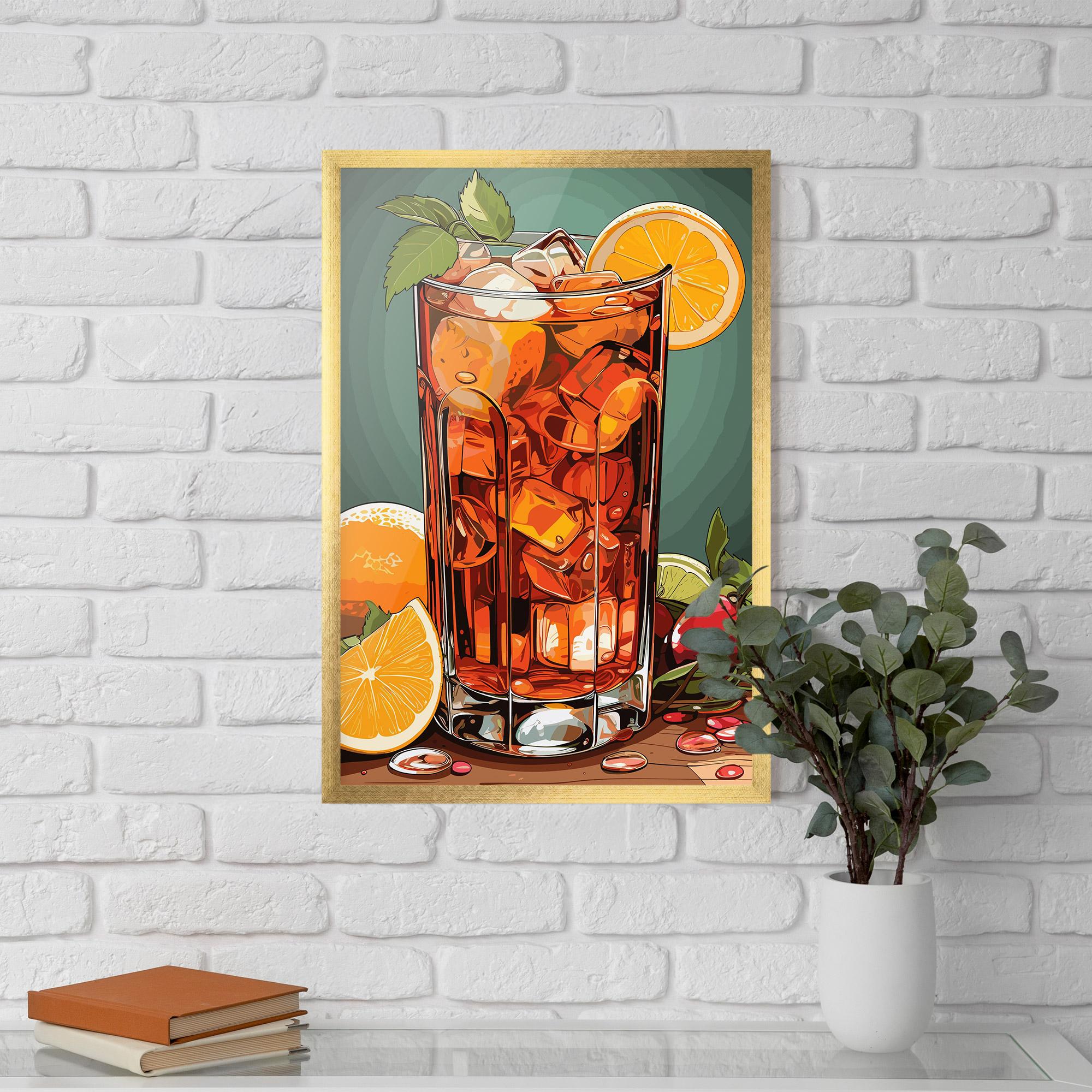 Gerahmte Poster Brown Cocktail mockup 5