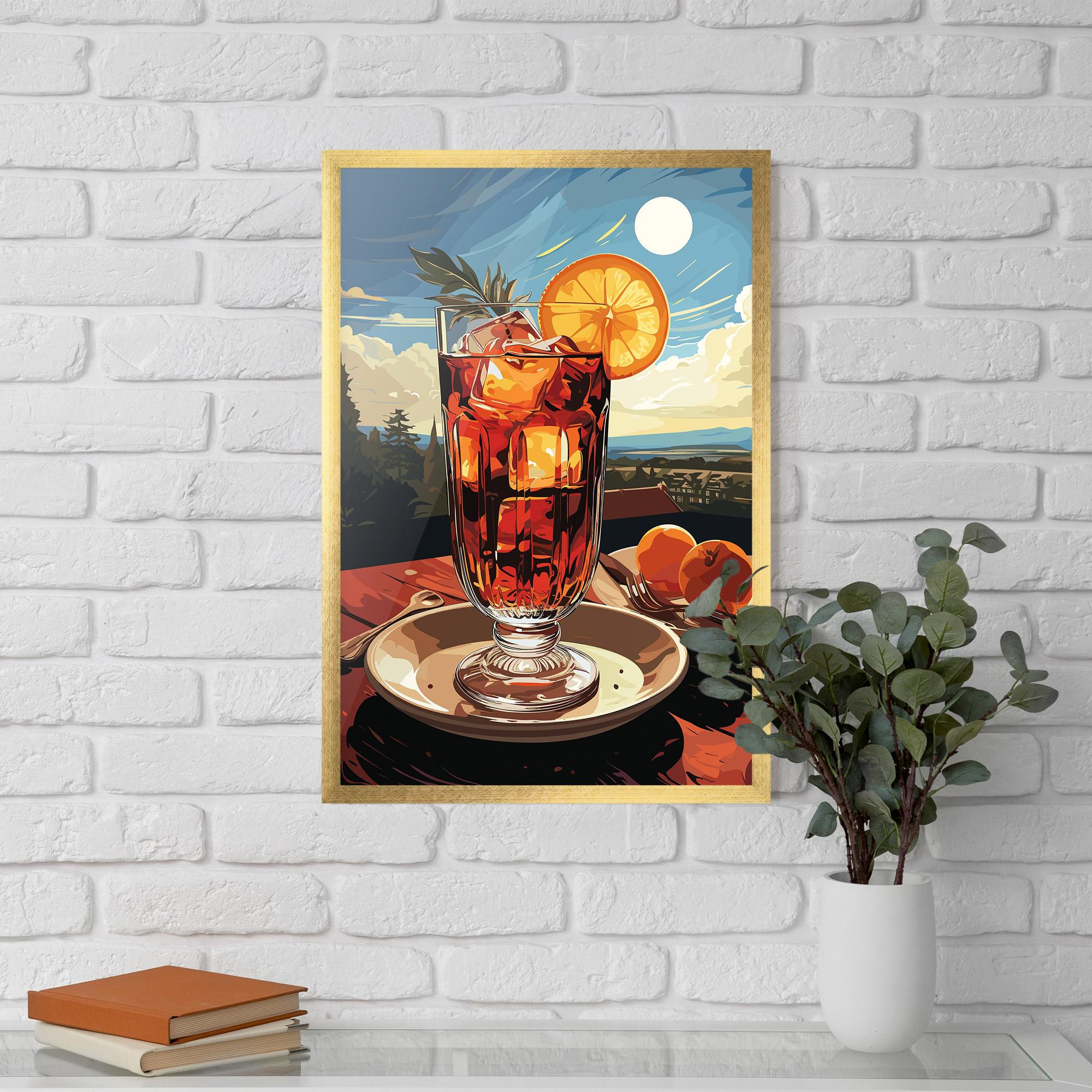 Gerahmte Poster Cocktail Orange mockup 5