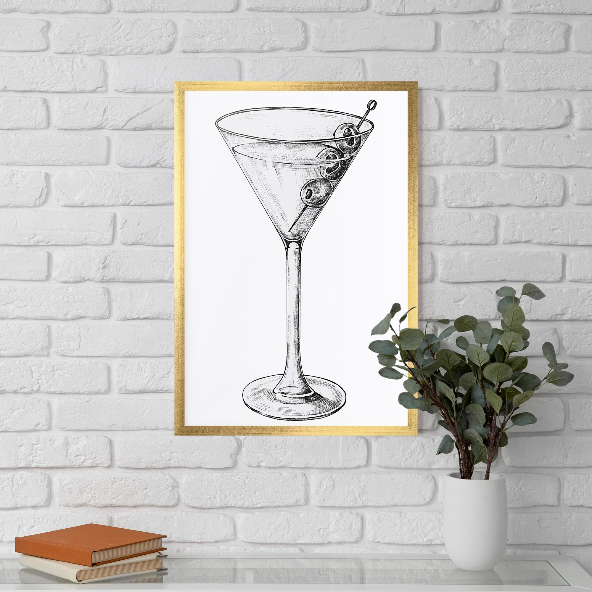 Gerahmte Poster Hand Drawn Glass mockup 5