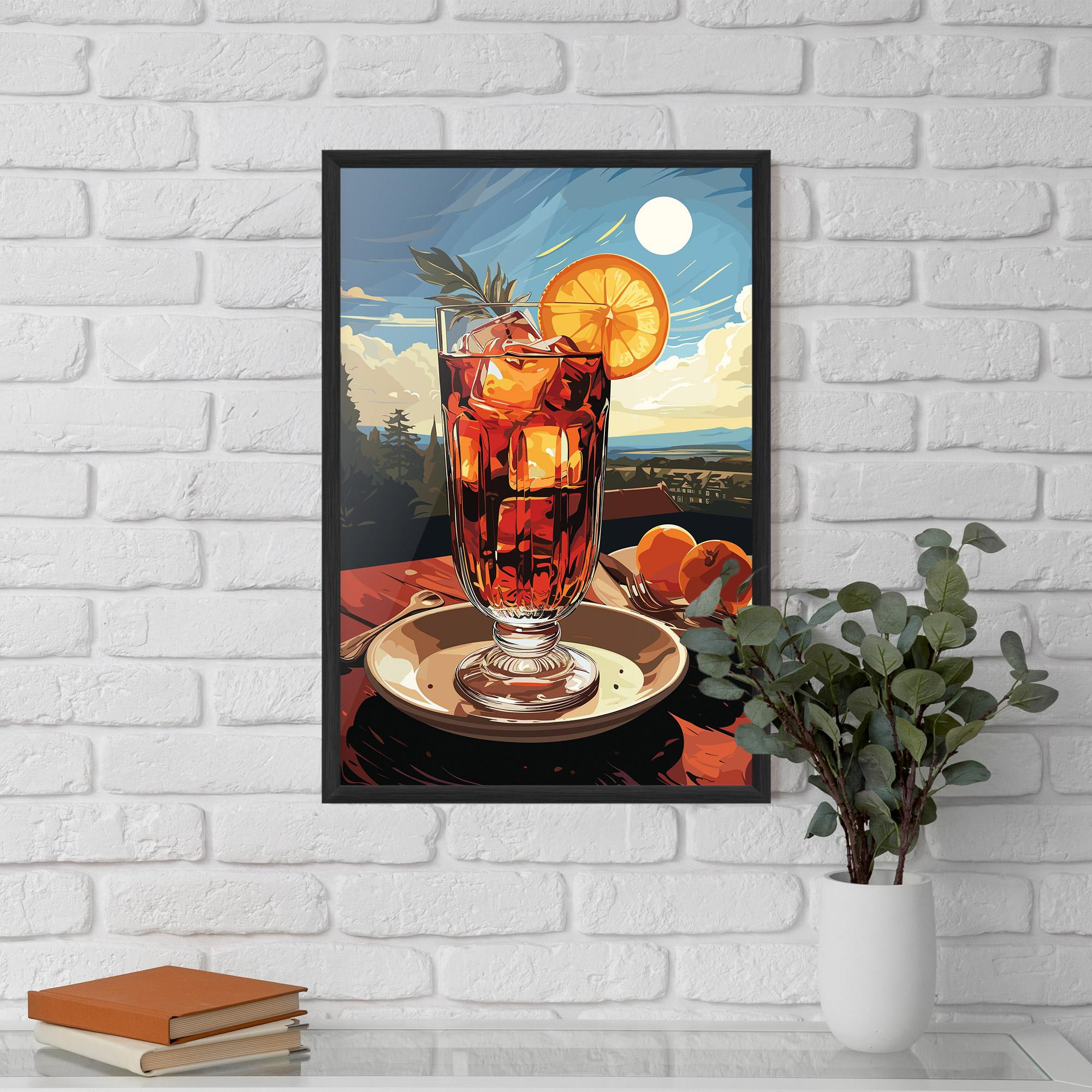 Gerahmte Poster Cocktail Orange mockup 5