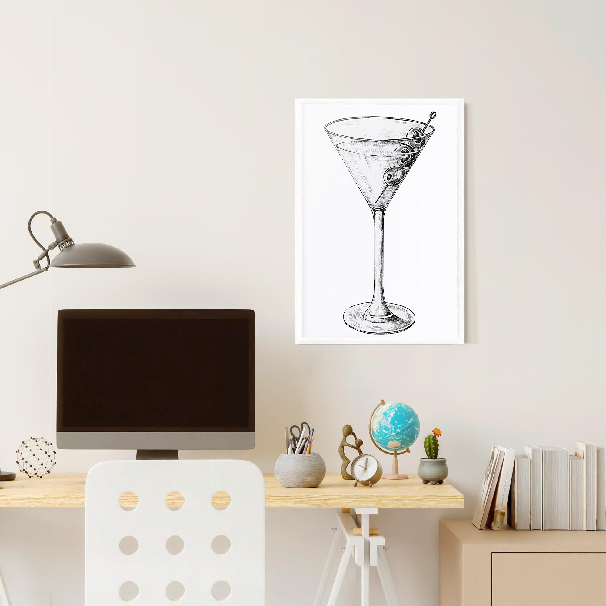 Gerahmte Poster Hand Drawn Glass mockup 6