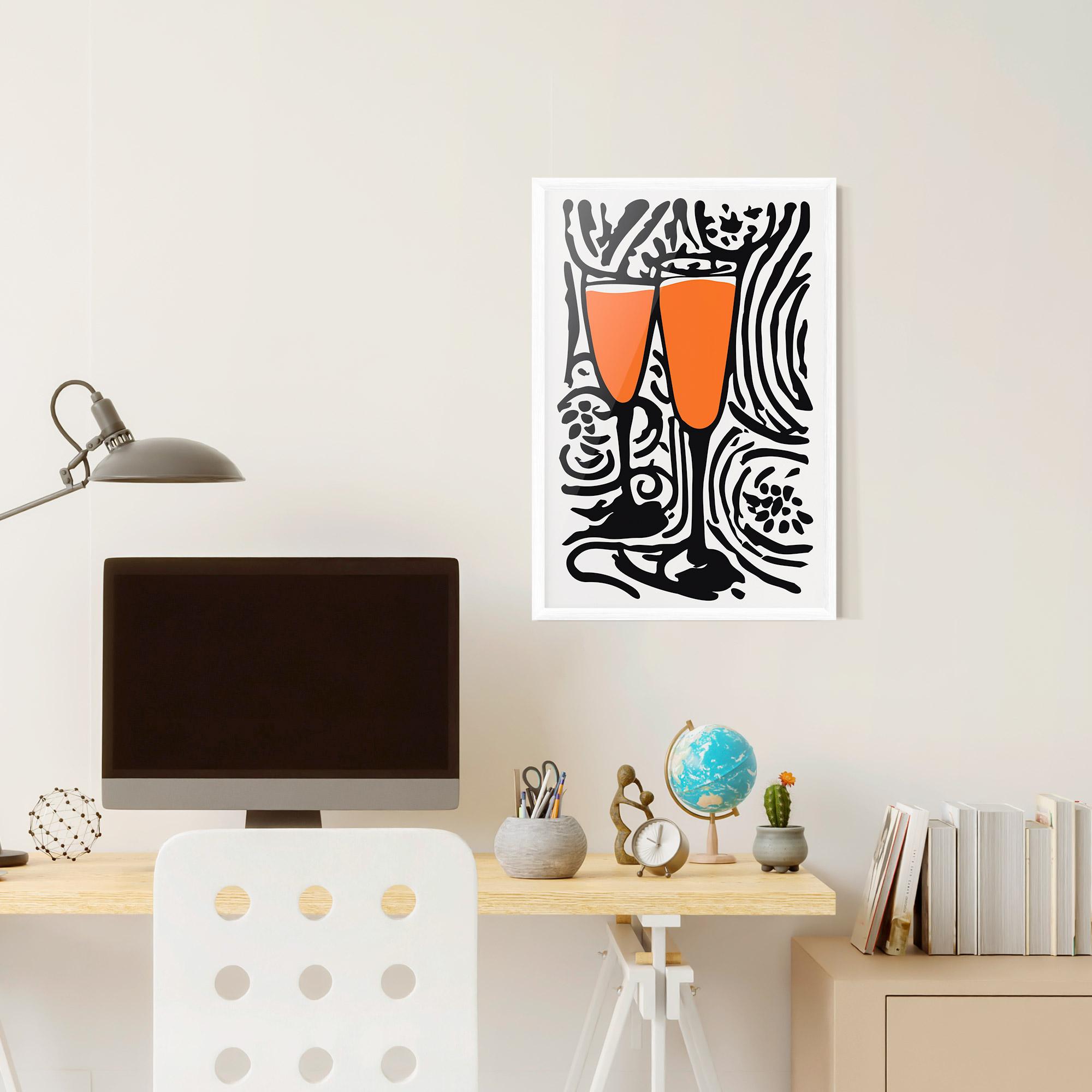 Gerahmte Poster Orange Grey Drink mockup 6