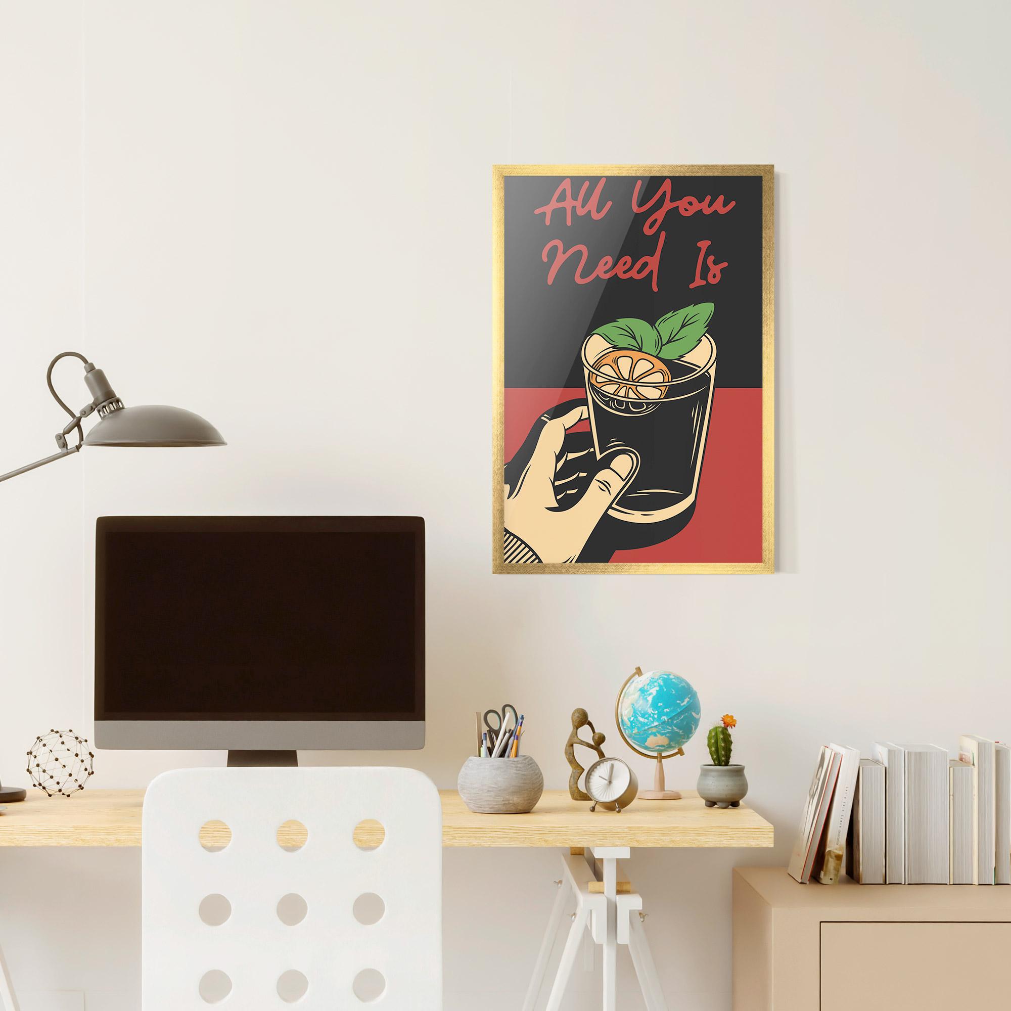 Gerahmte Poster All U Need mockup 6