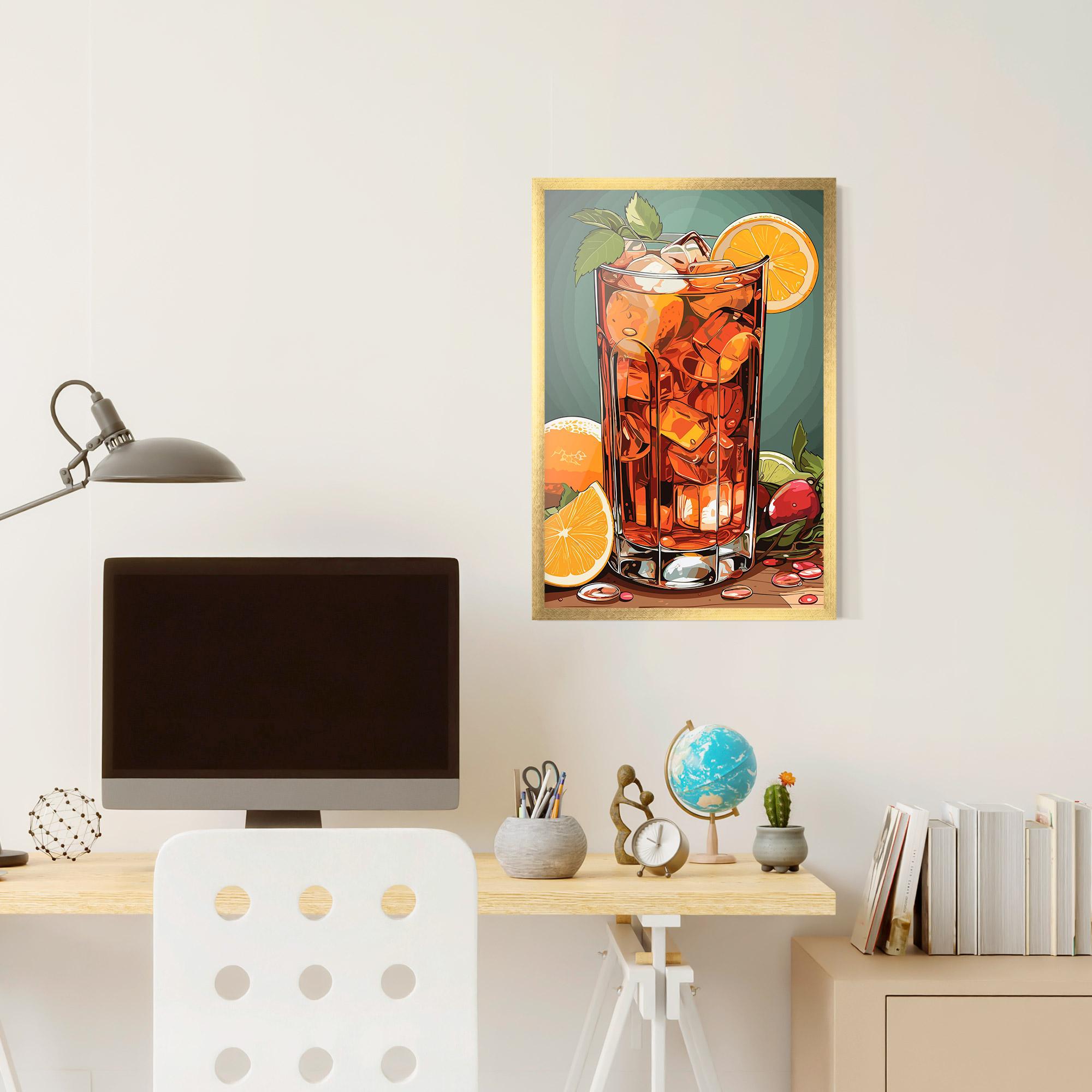 Gerahmte Poster Brown Cocktail mockup 6