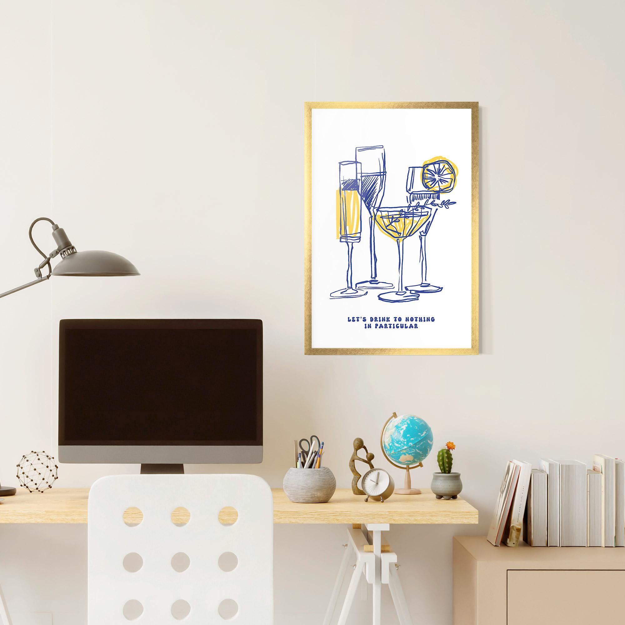 Gerahmte Poster Lets Drink mockup 6