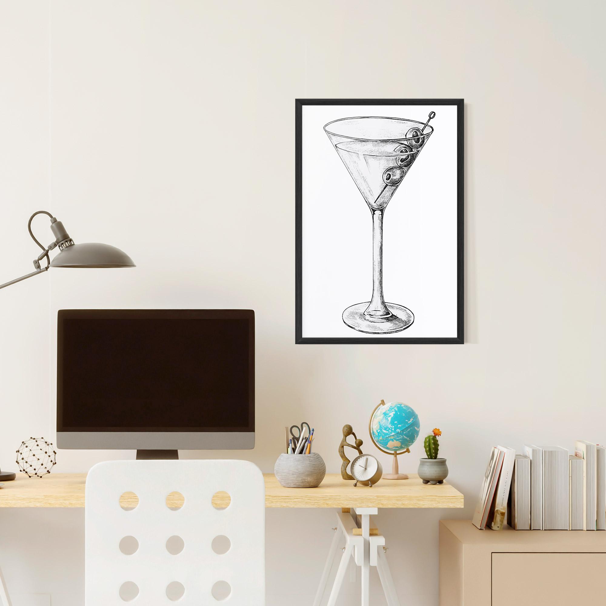 Gerahmte Poster Hand Drawn Glass mockup 6
