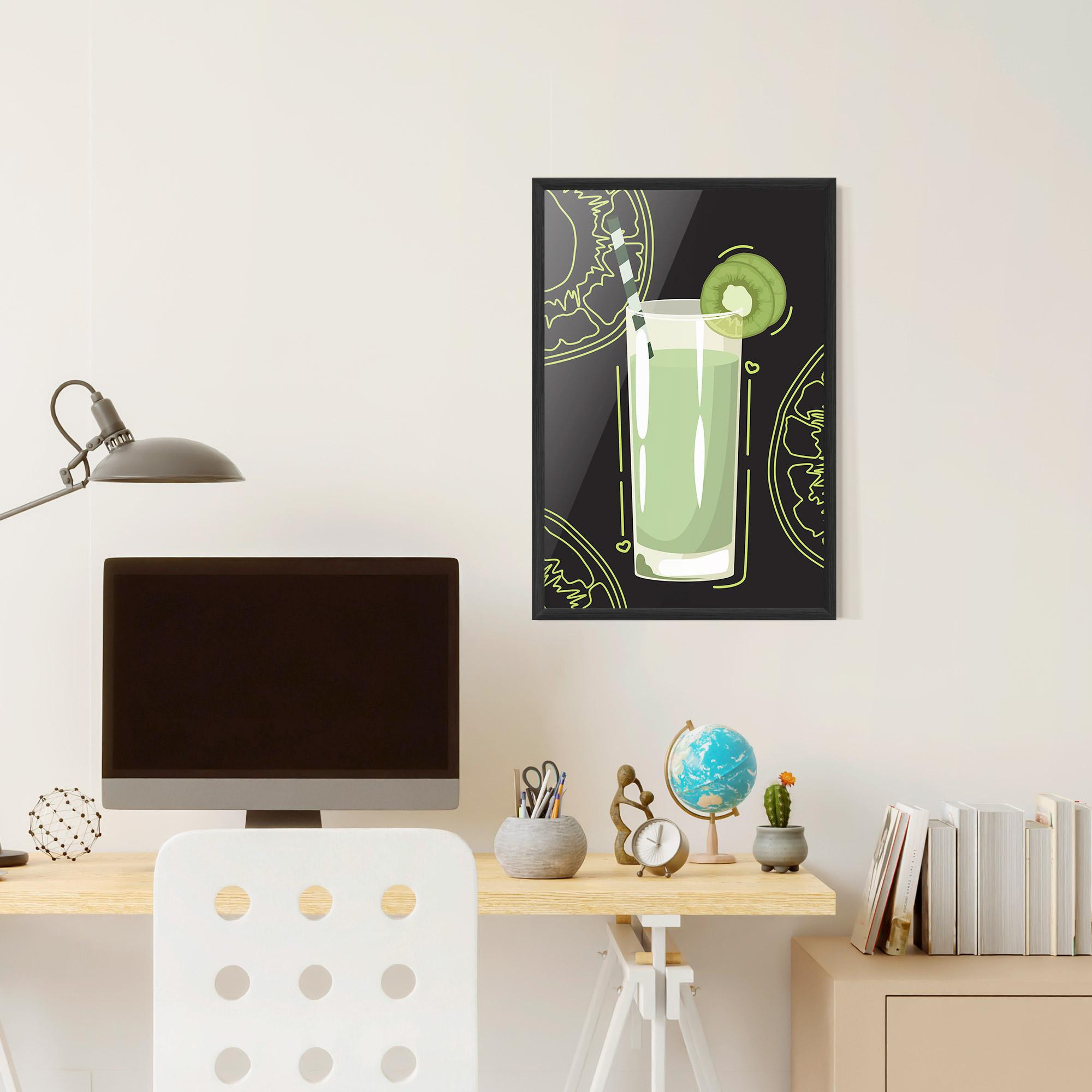 Gerahmte Poster Kiwi Drink mockup 6