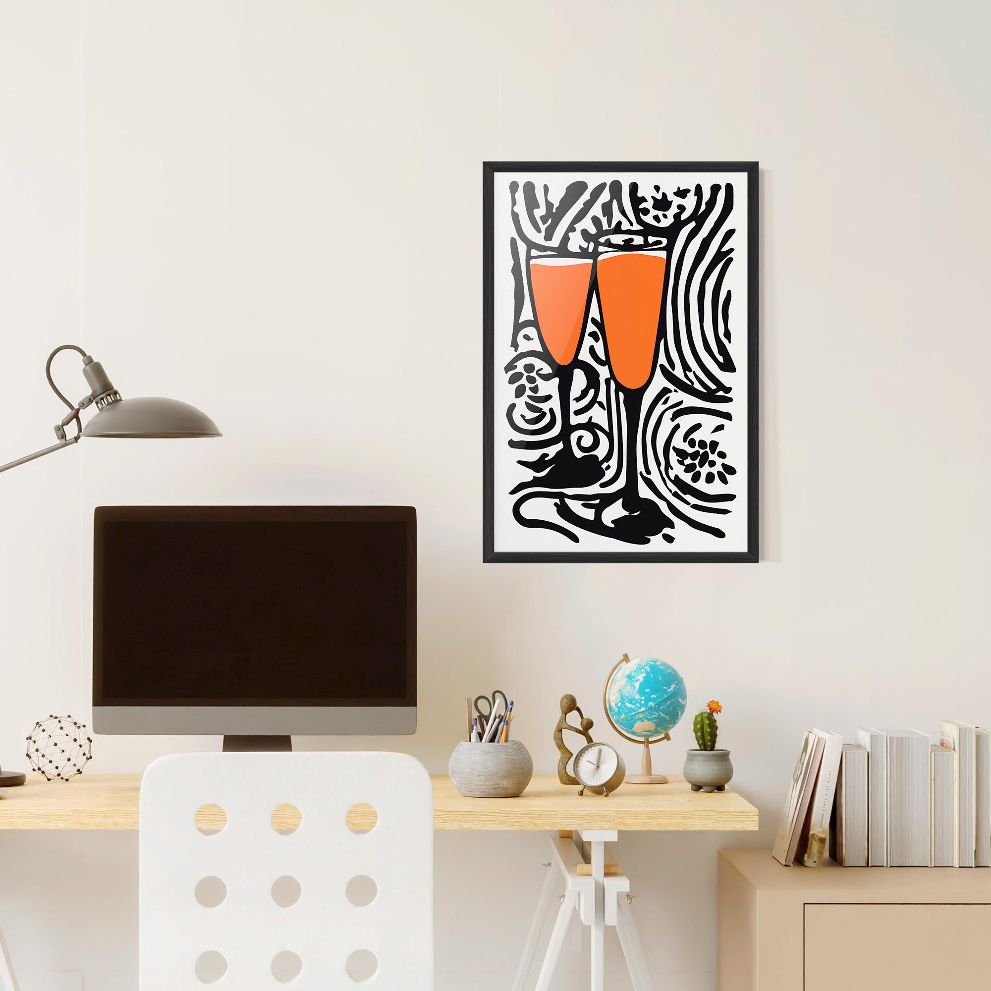 Gerahmte Poster Orange Grey Drink mockup 6