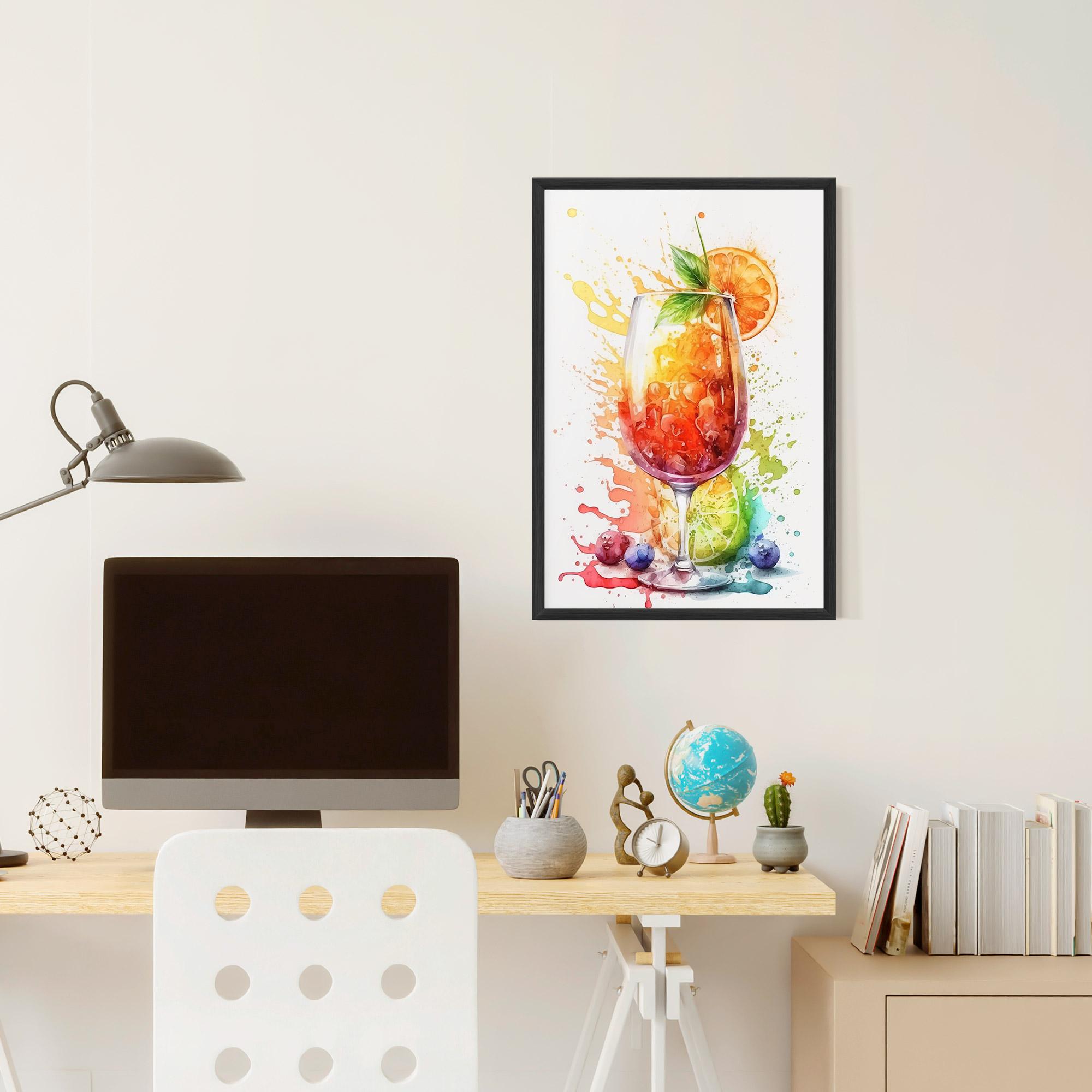 Gerahmte Poster Watercolor Juice mockup 6