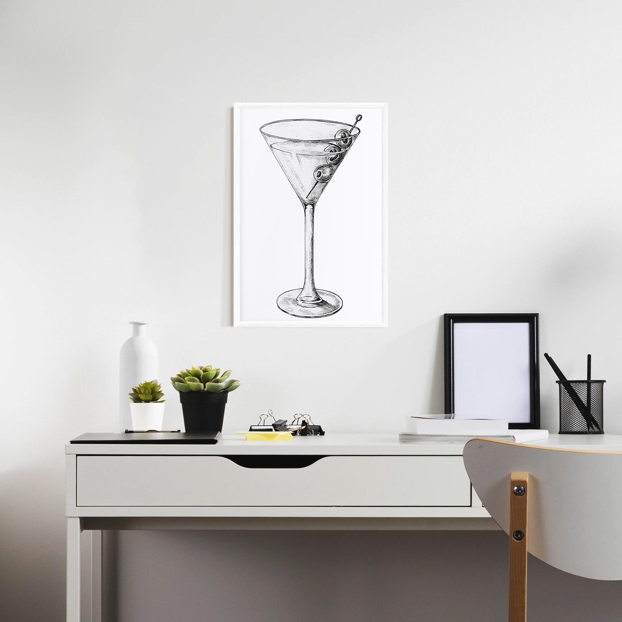 Gerahmte Poster Hand Drawn Glass mockup 7